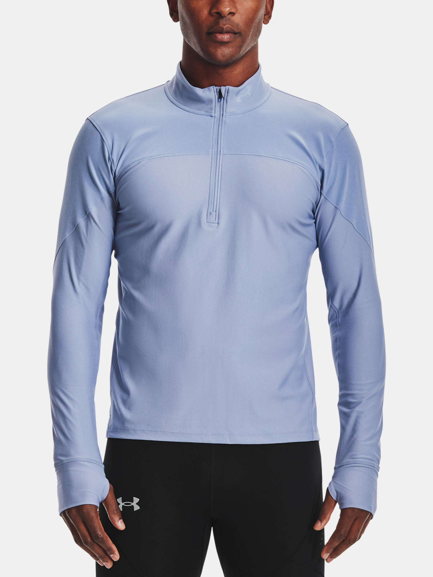 Under Armour Tričko QUALIFIER HALF ZIP-BLU - Pánské