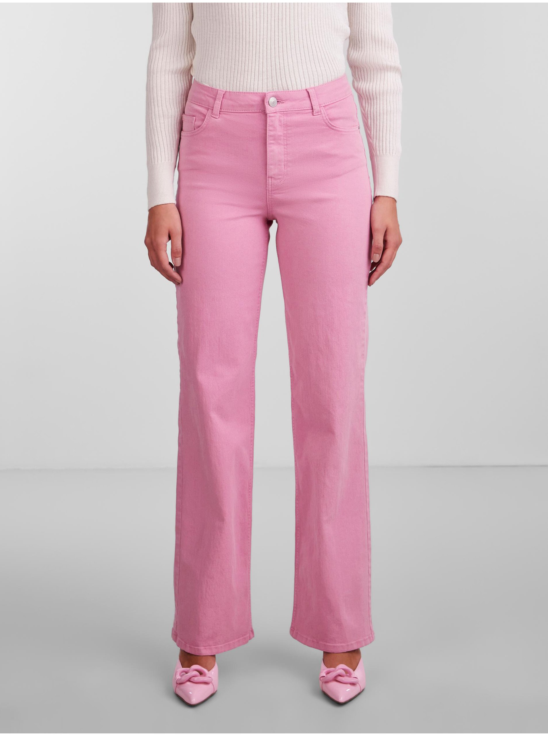 Flared, Bootcut pentru femei Pieces - roz
