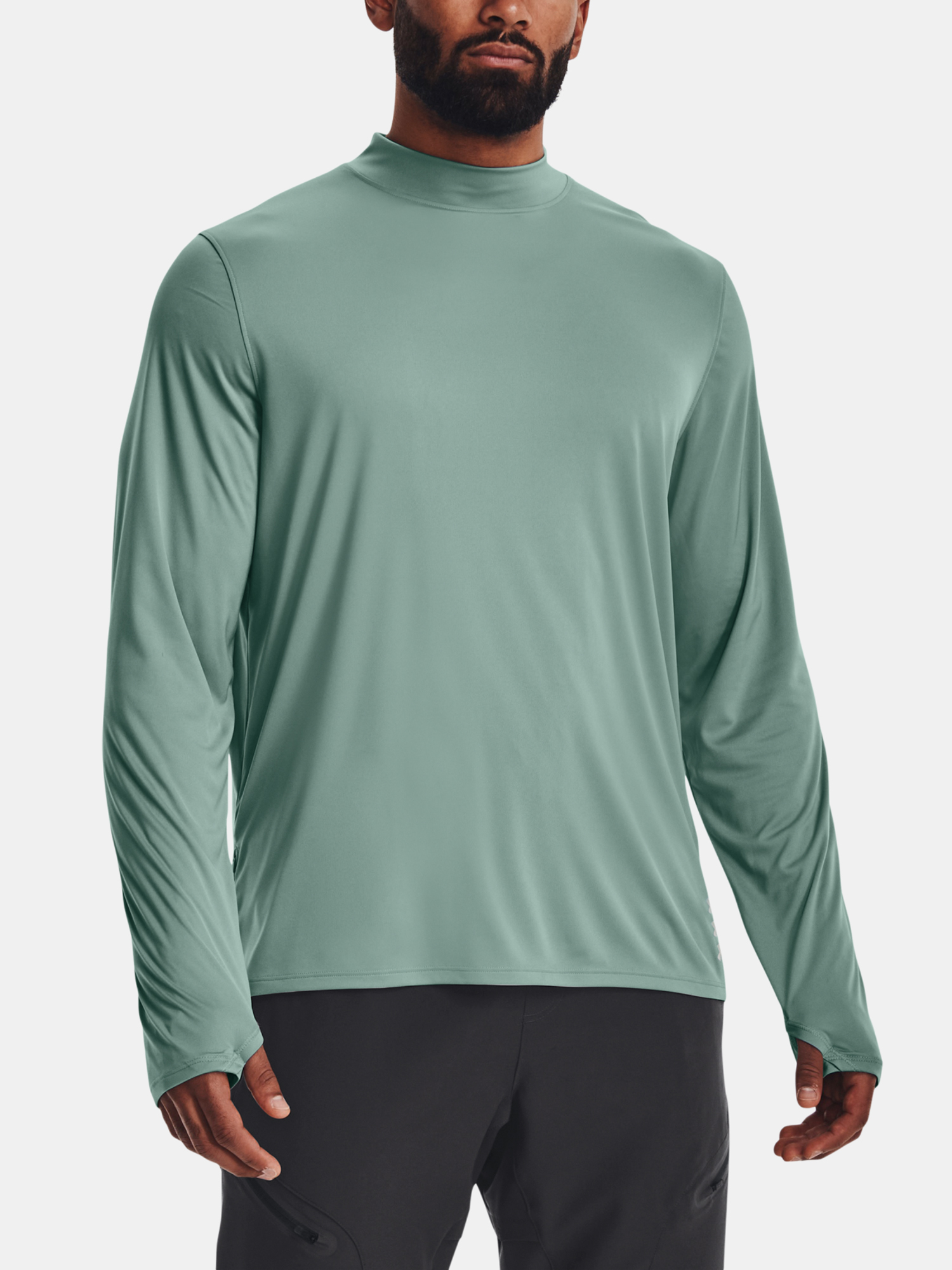 Under Armour T-Shirt UA Terrain Mock LS-GRN - Men