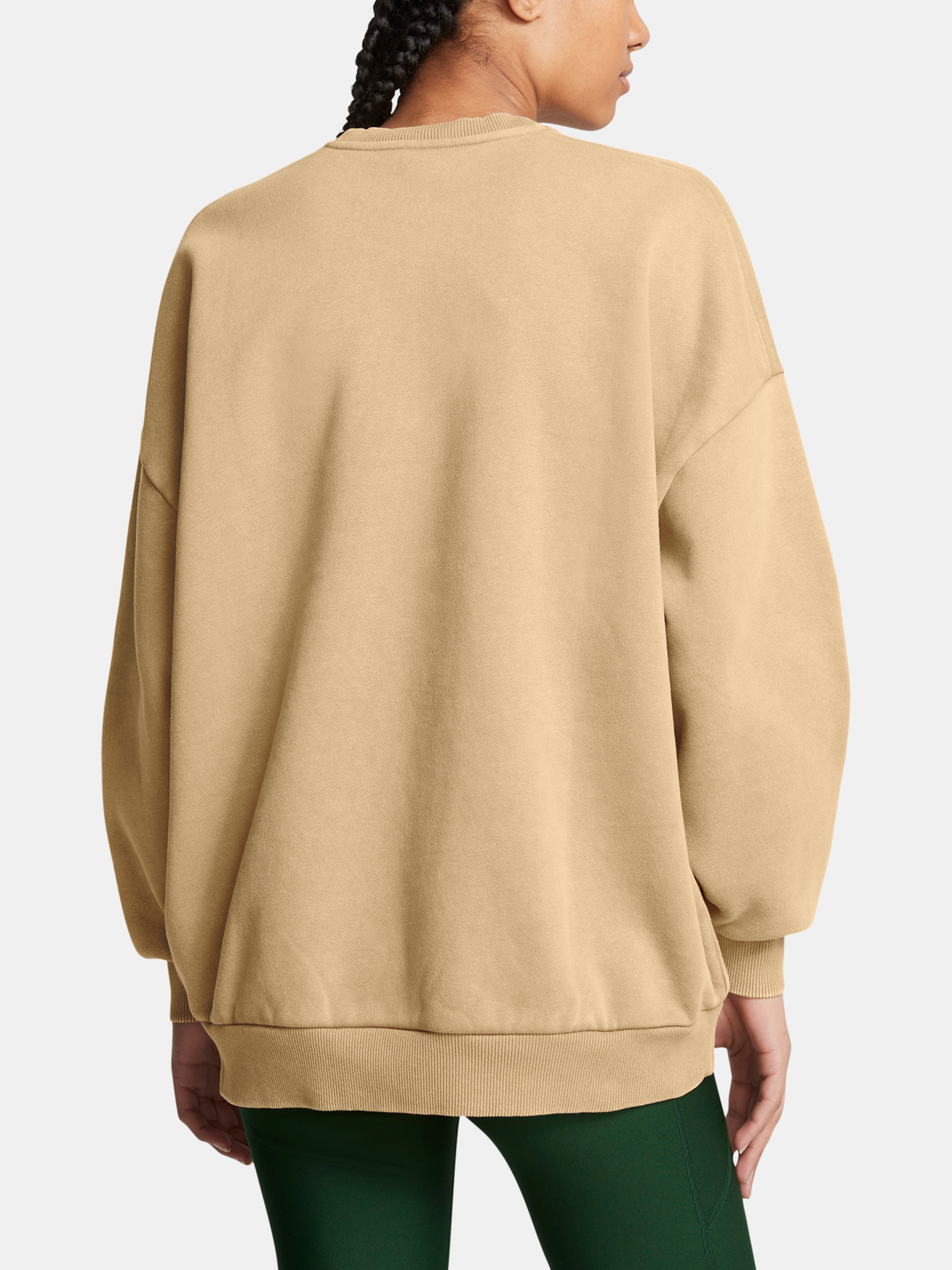 Women's sweatshirt Under Armour UA Icon HWT Flc OS Crew-BRN - Women's