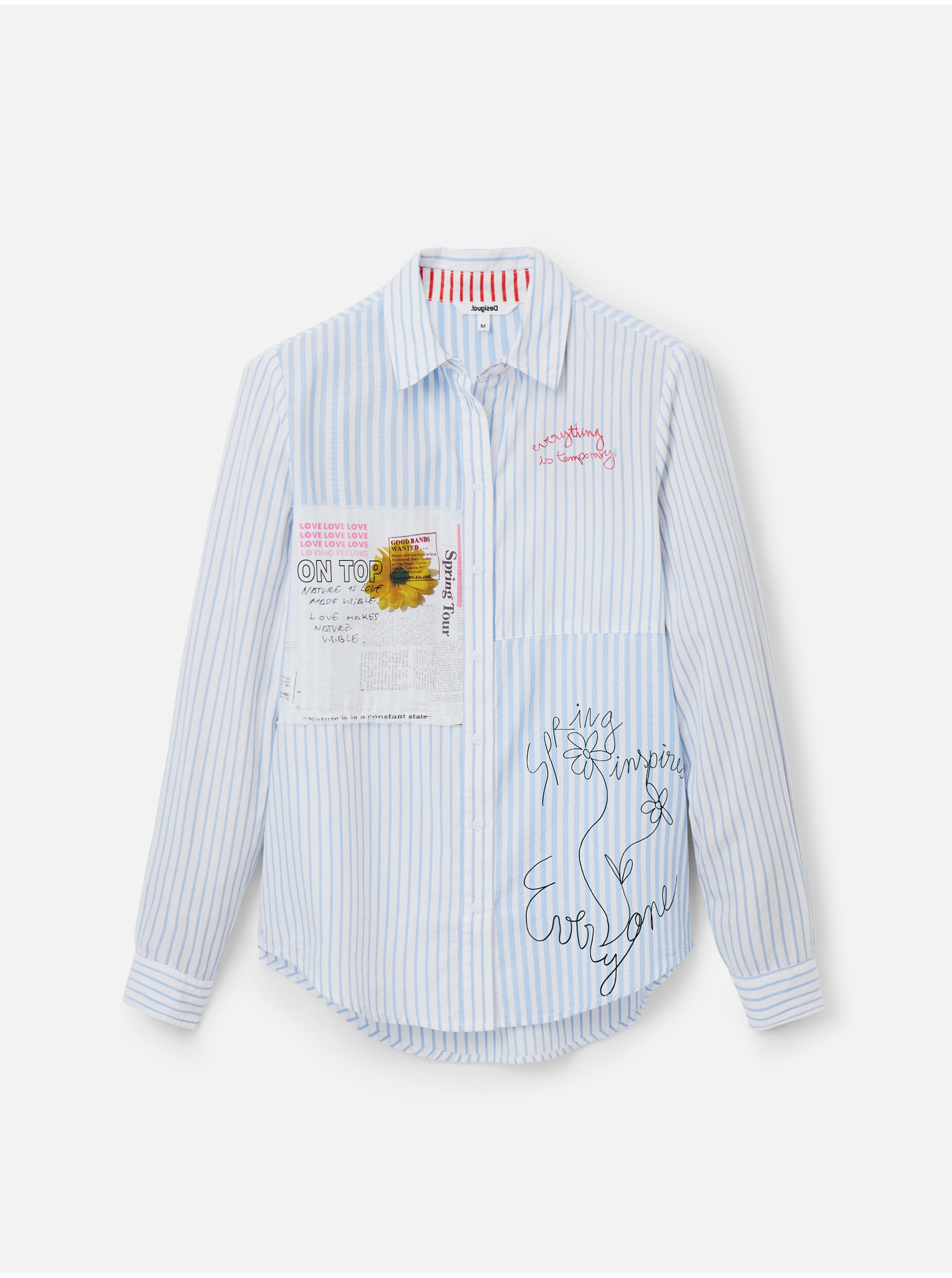 DESIGUAL LONG SLEEVE SHIRT WOMEN BLUE