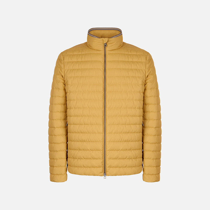 Geacă de puf galbenă pentru bărbați Geox Warrens
