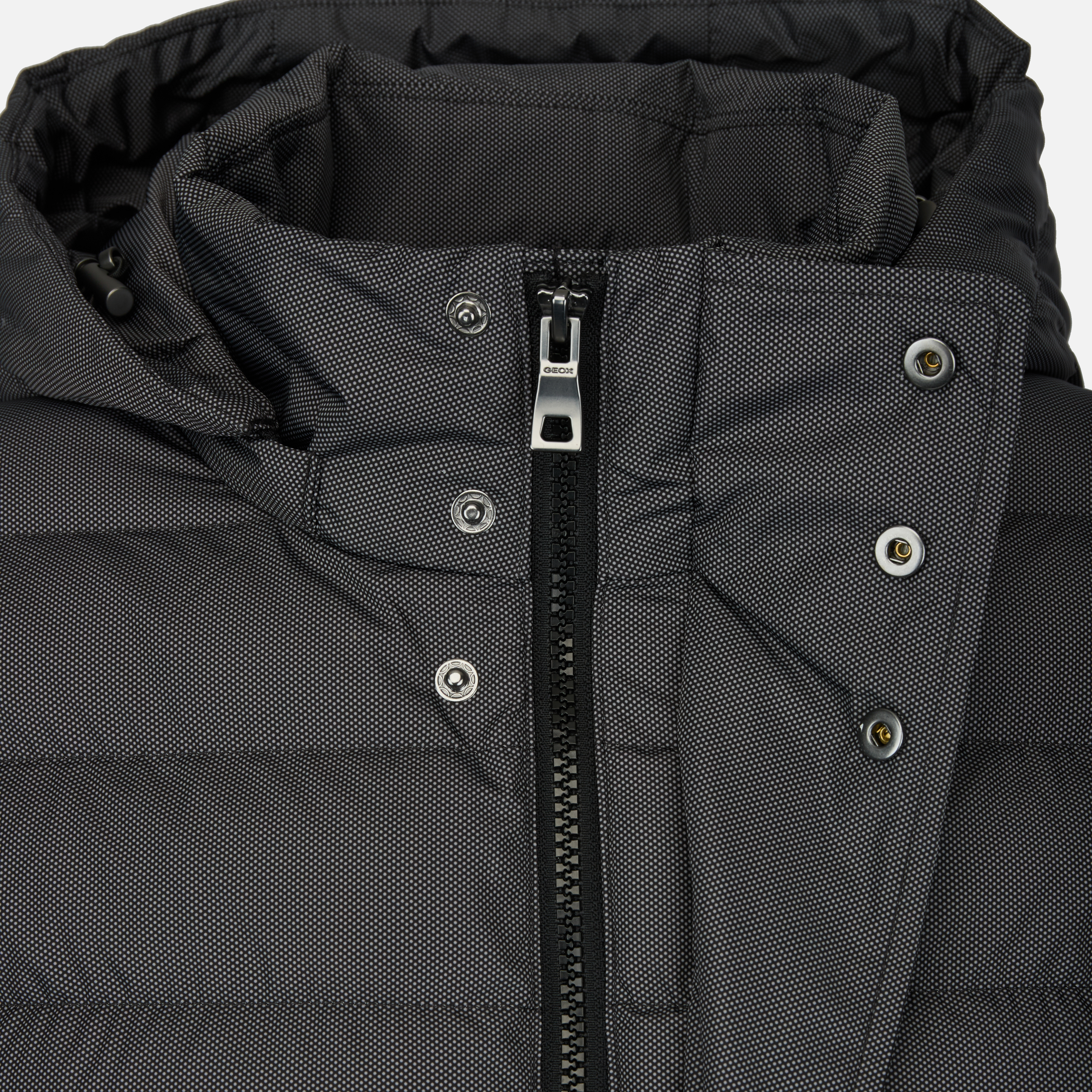 Geacă de puf gri pentru bărbați Geox Leitan