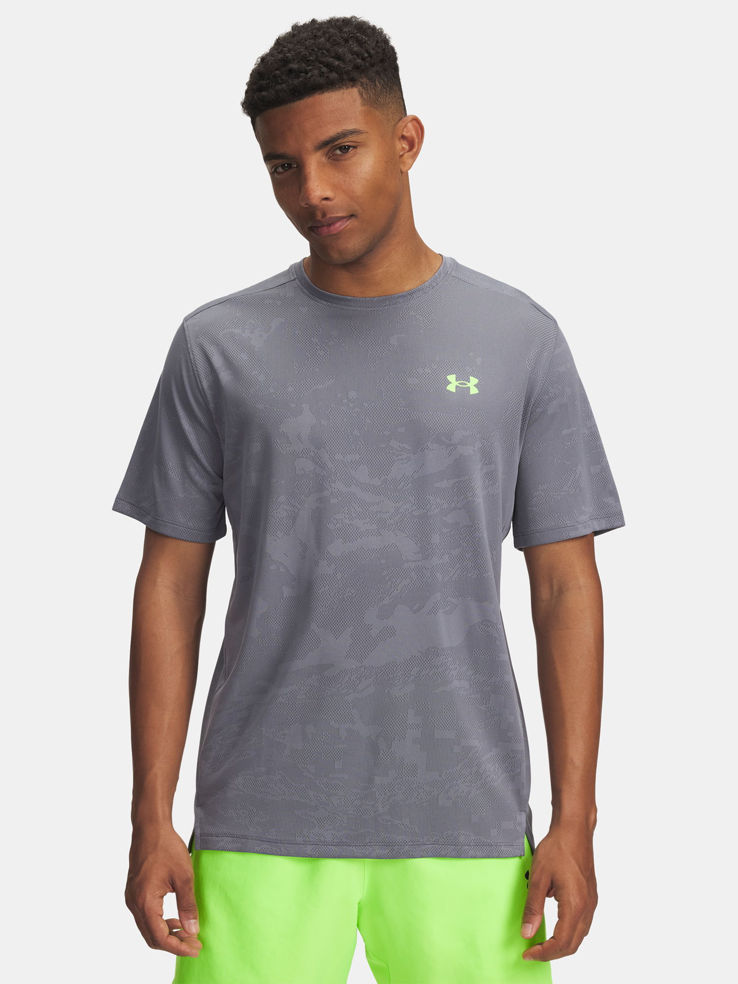 Men's Under Armour UA Tech Vent Jacquard SS-GRY T-Shirt - Mens