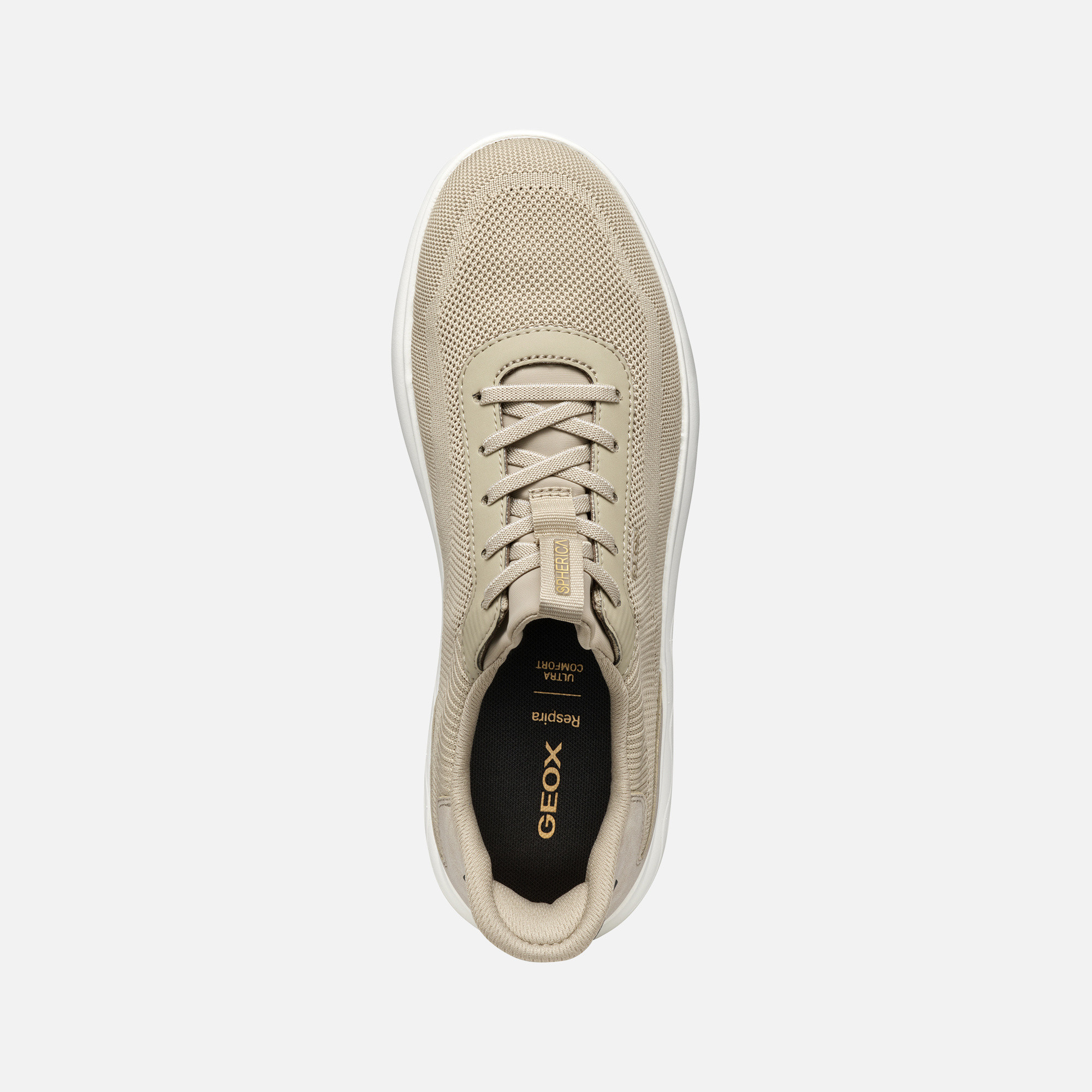 Beige men's sneakers Geox Spherica Plus - Men's