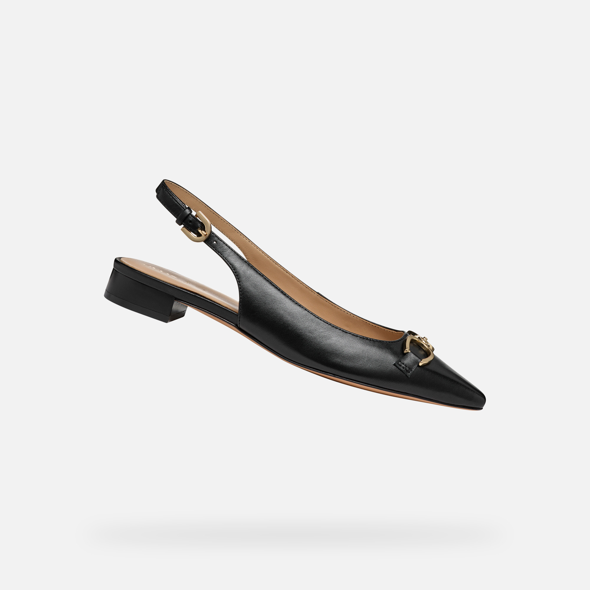 Black womens ballet flats Geox Giselda 15 - Womens