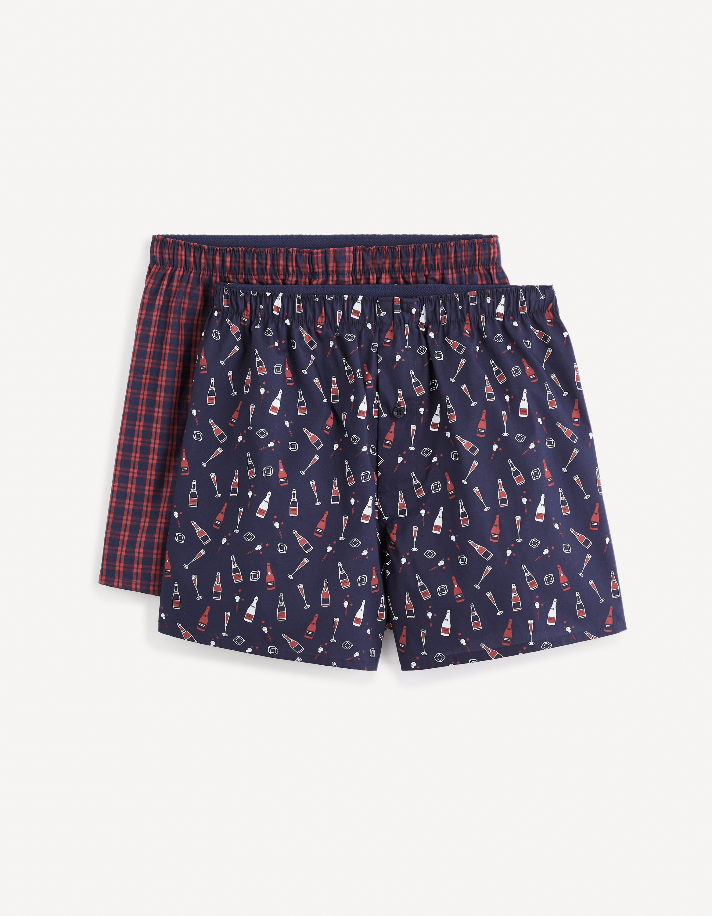 Boxeri clasici pentru barbati Celio - albastru inchis, bordo