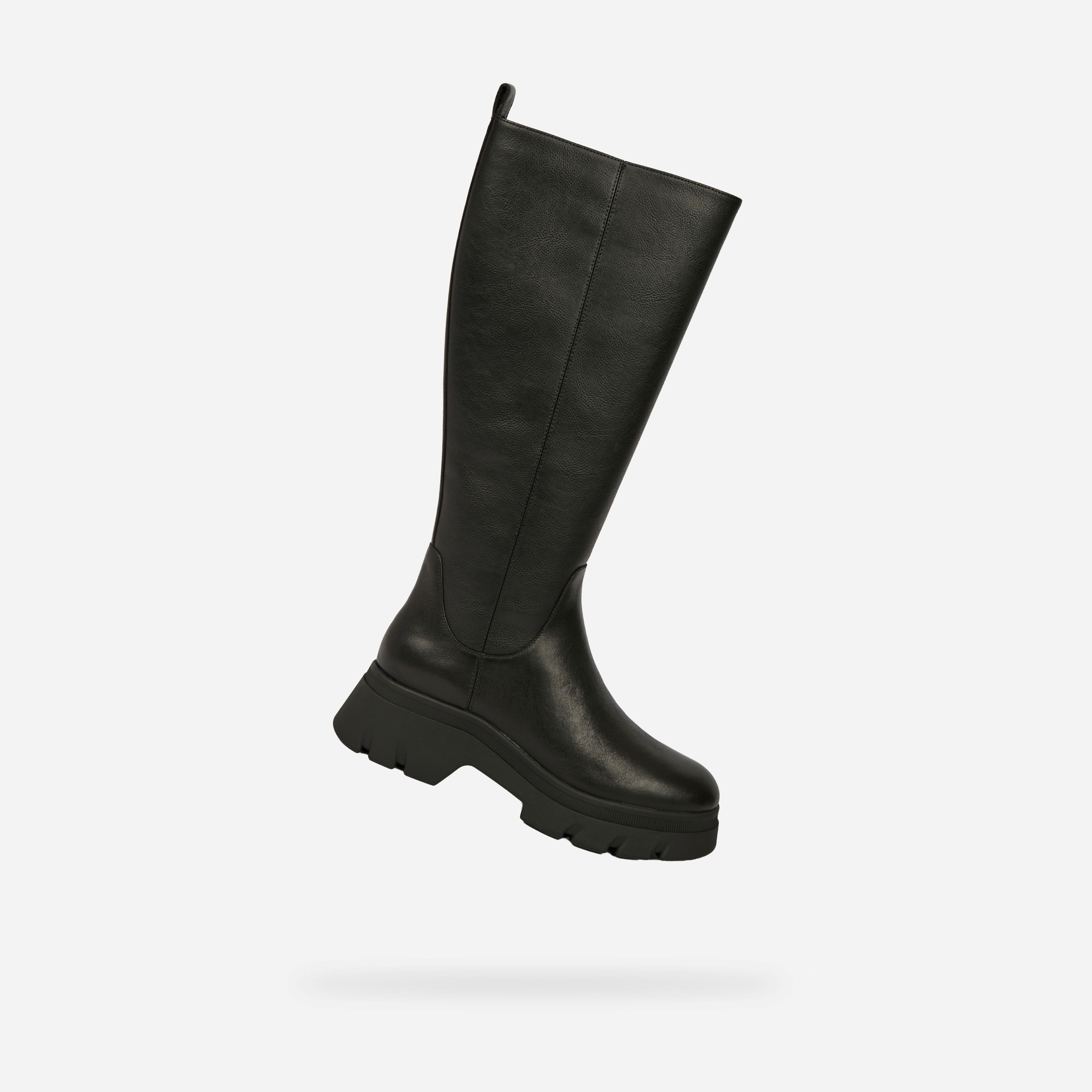 Black Womens Geox Pluette Boots - Womens