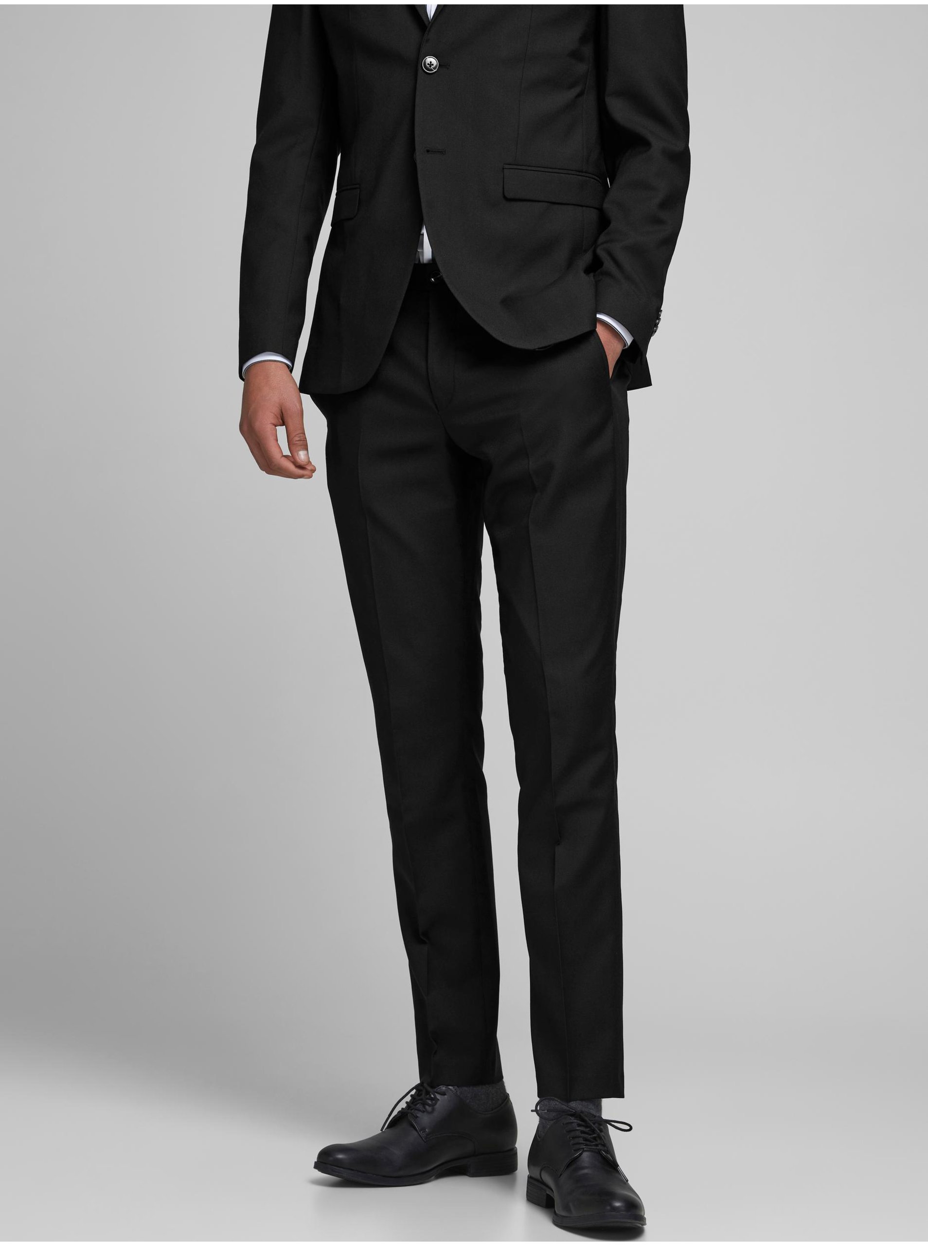 Black suit slim fit pants with wool Jack & Jones Solari - Men