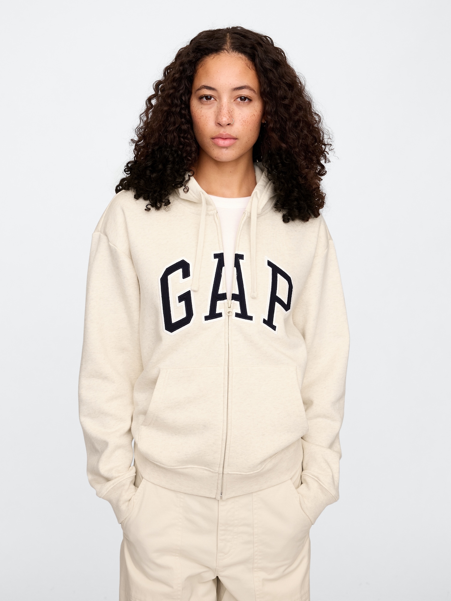GAP Zip-up hoodie with logo - Women&#039;s