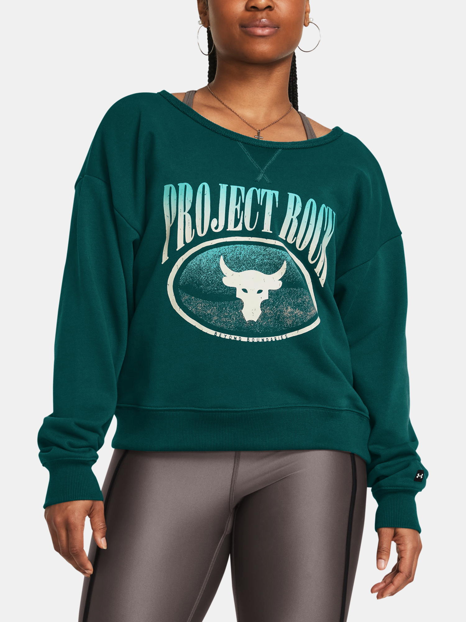 Дамски суитшърт Under Armour Pjt Rck HW Terry LS