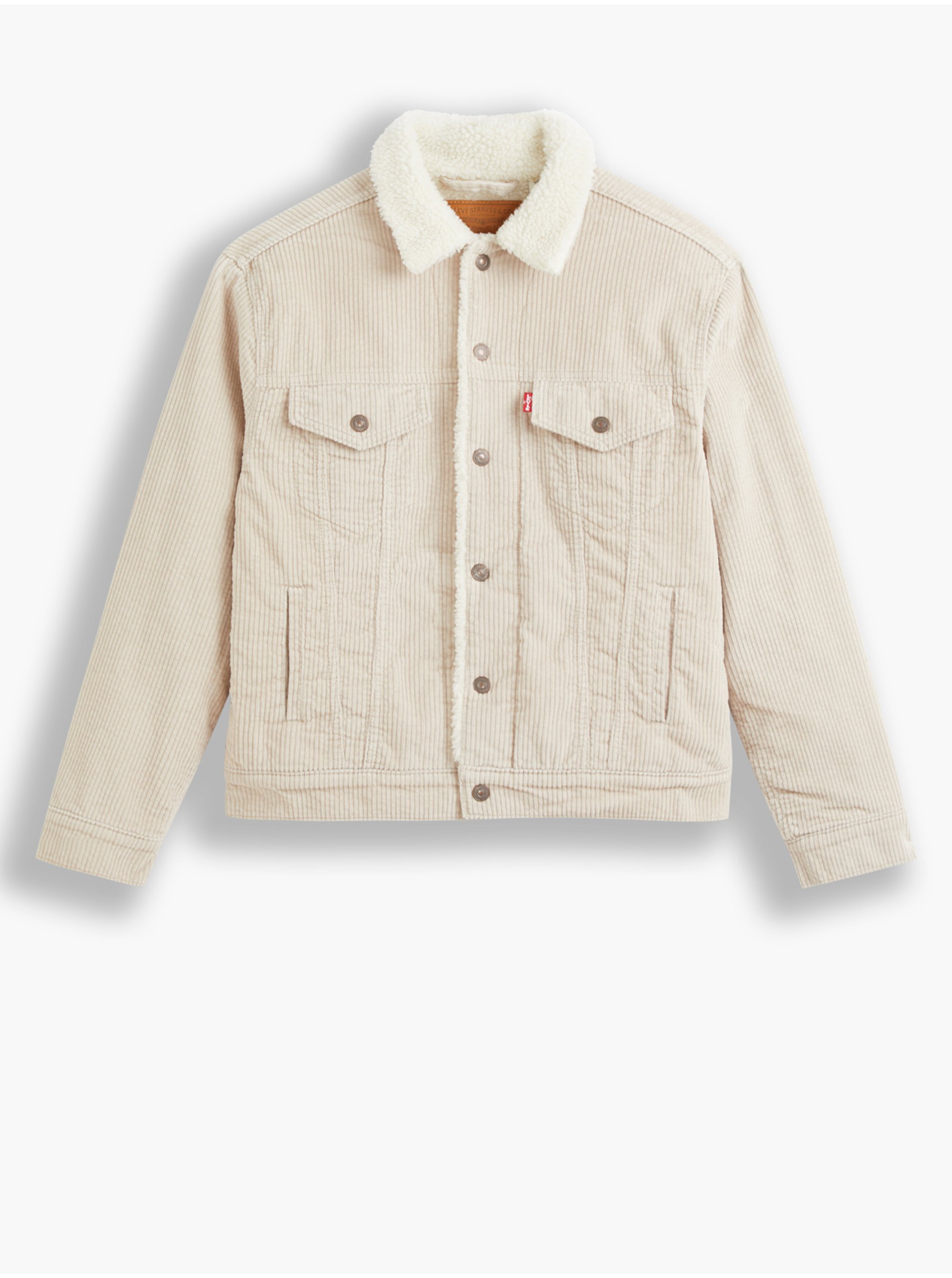 Levi's Beige Women's Corduroy Jacket with Fur Levi's® Sherpa Trucker - Women