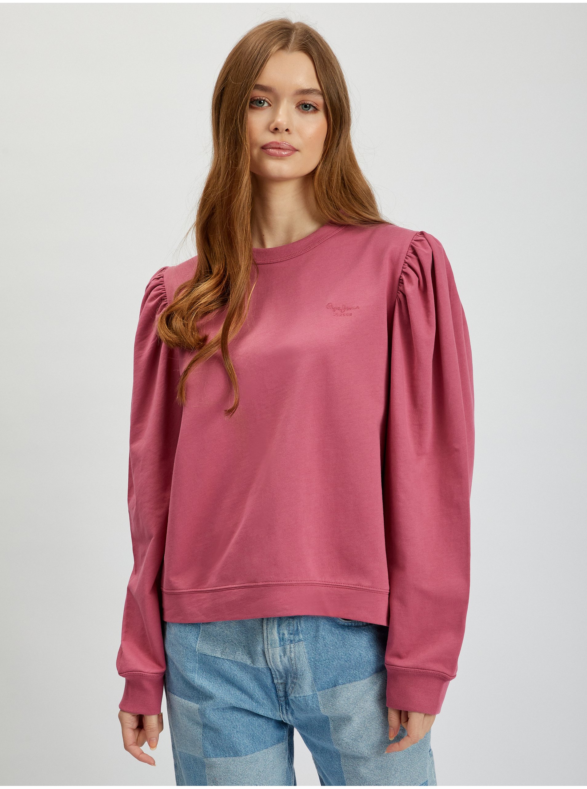 Dark Pink Womens Sweatshirt Pepe Jeans Laetitia - Women