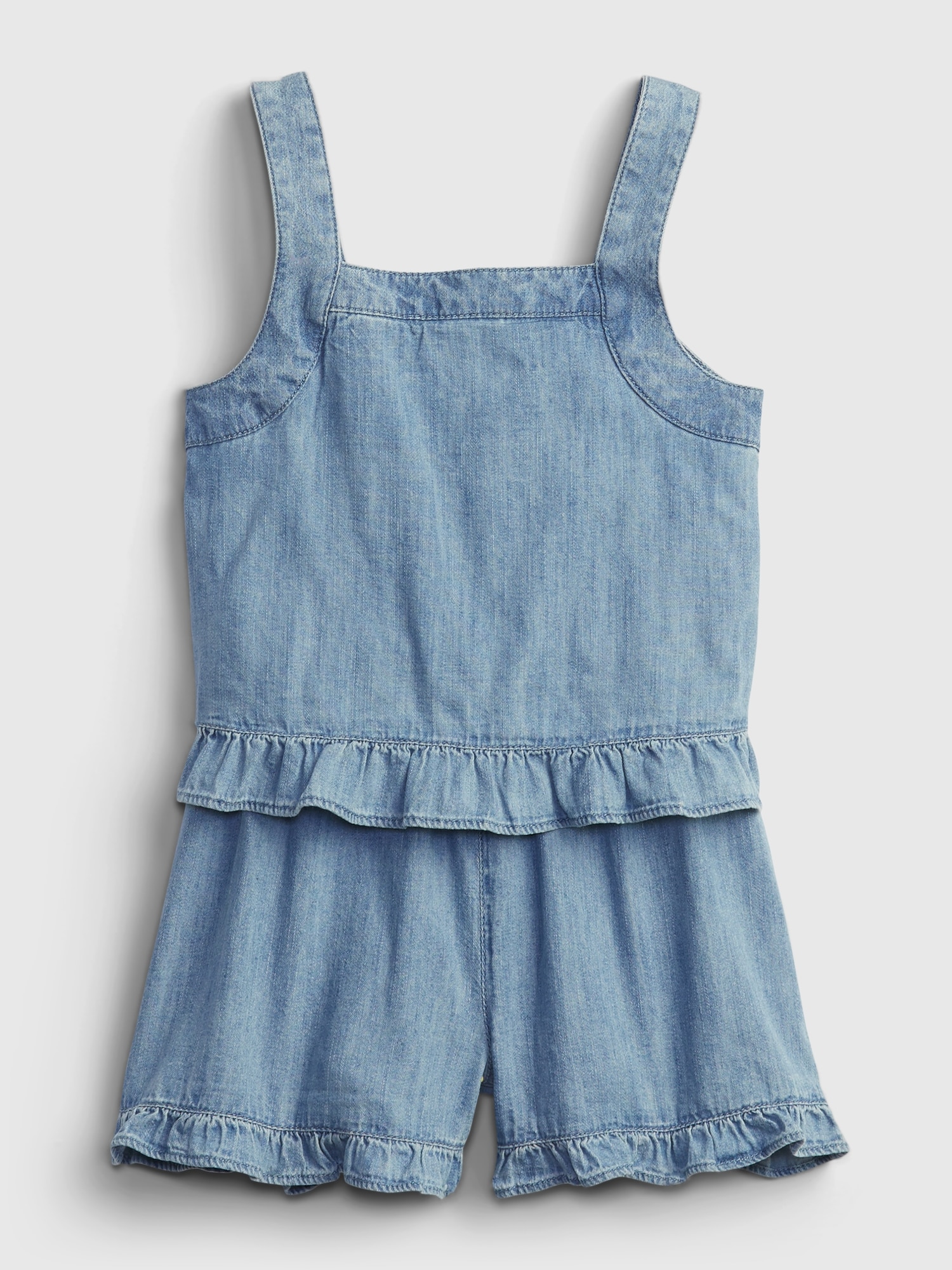 GAP Sukienka Dziecięca Denim Ruffle Romper