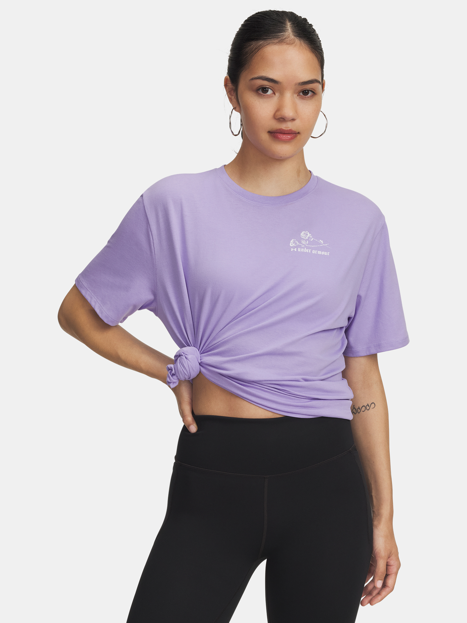 Under Armour UA Etched Roses OS SS-PPL Women's T-Shirt - Women's