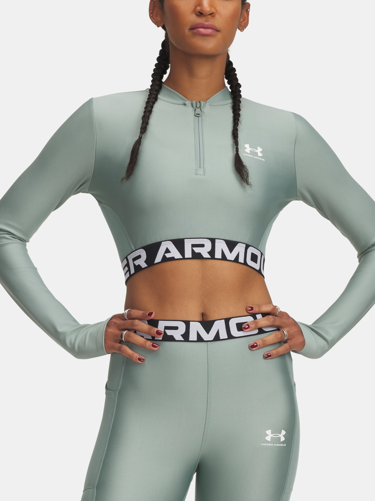 Dámské tričko Under Armour HeatGear Rib 1/4 Zip LS - Dámské