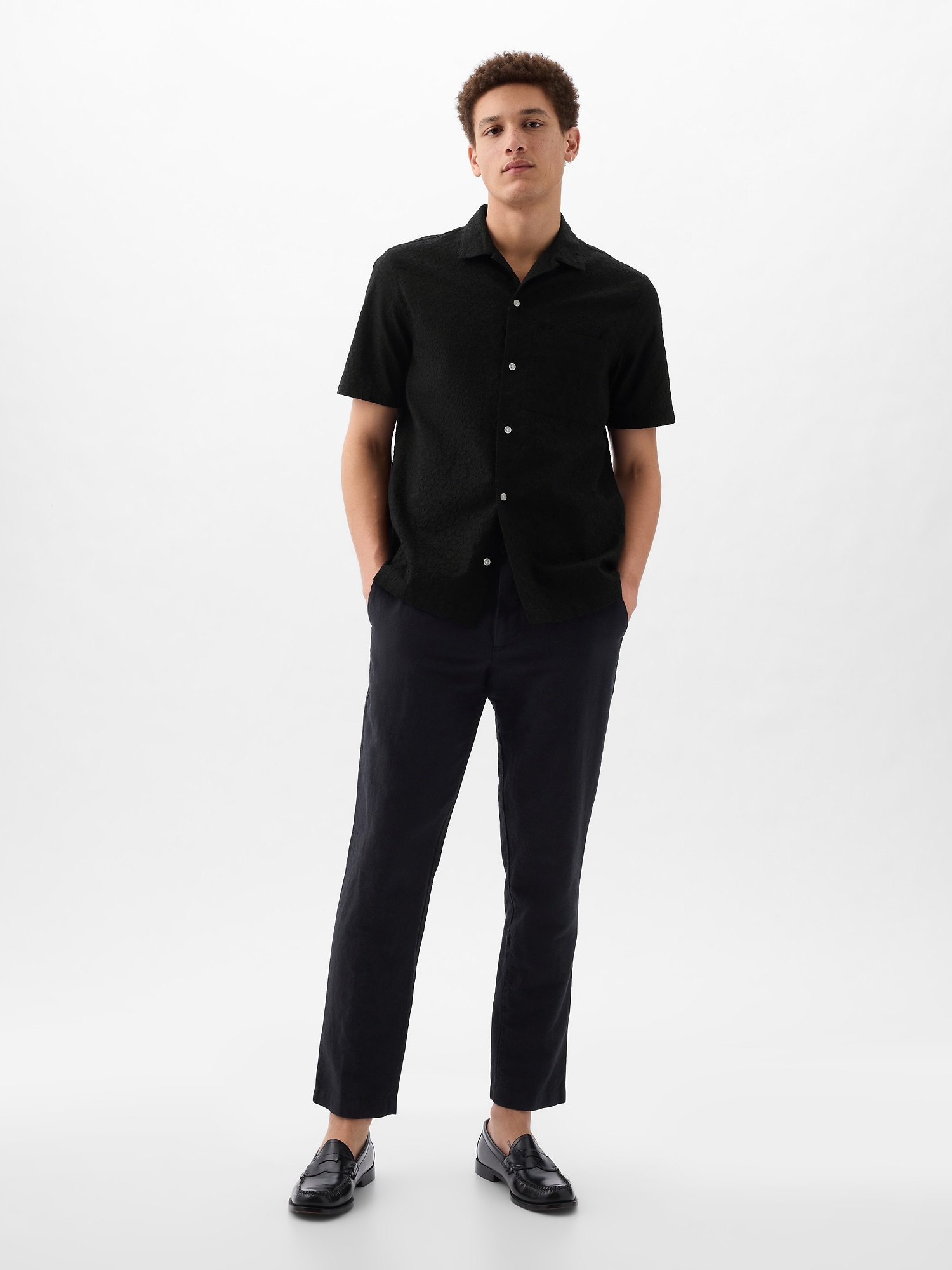 Camasi casual pentru barbati GAP - negru