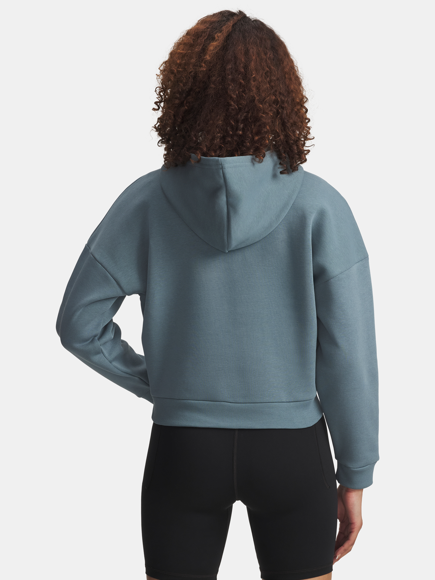 Under Armour Rival Flc Piped HZ Hoodie-BLU - Women's Sweatshirt