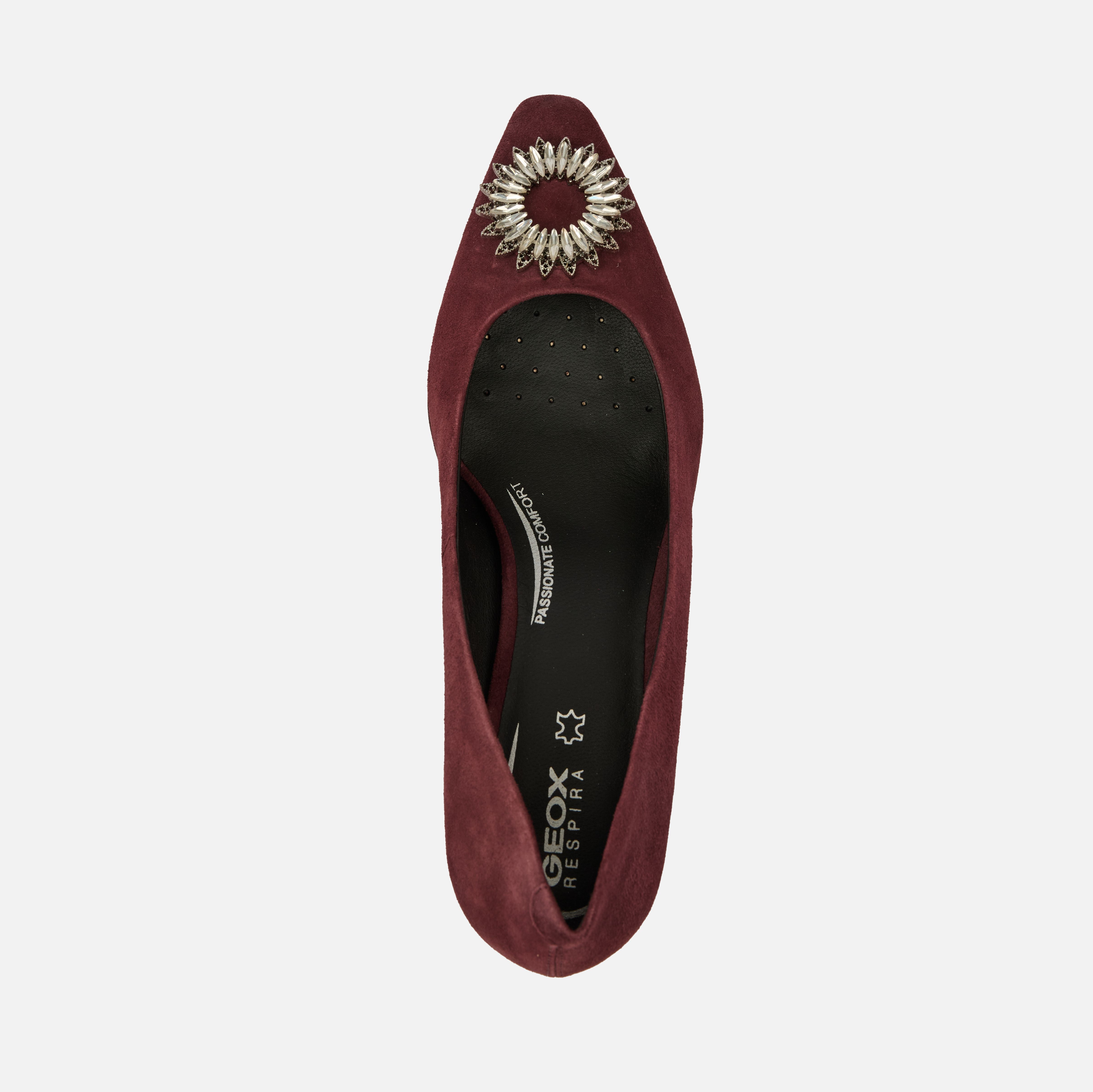 Burgundy women's pumps Geox Giselda - Women's