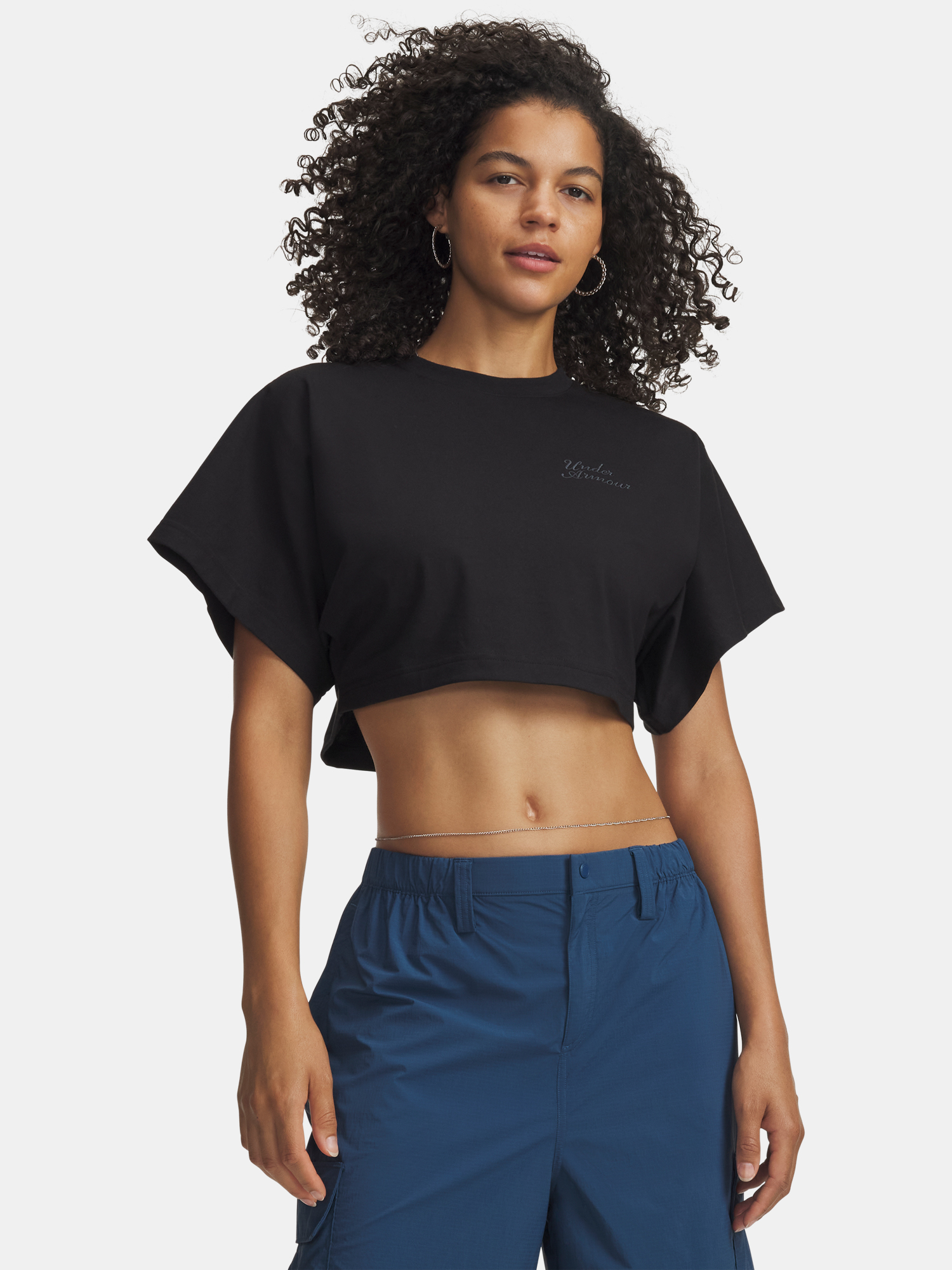 Тениска Under Armour Cropped Script SS