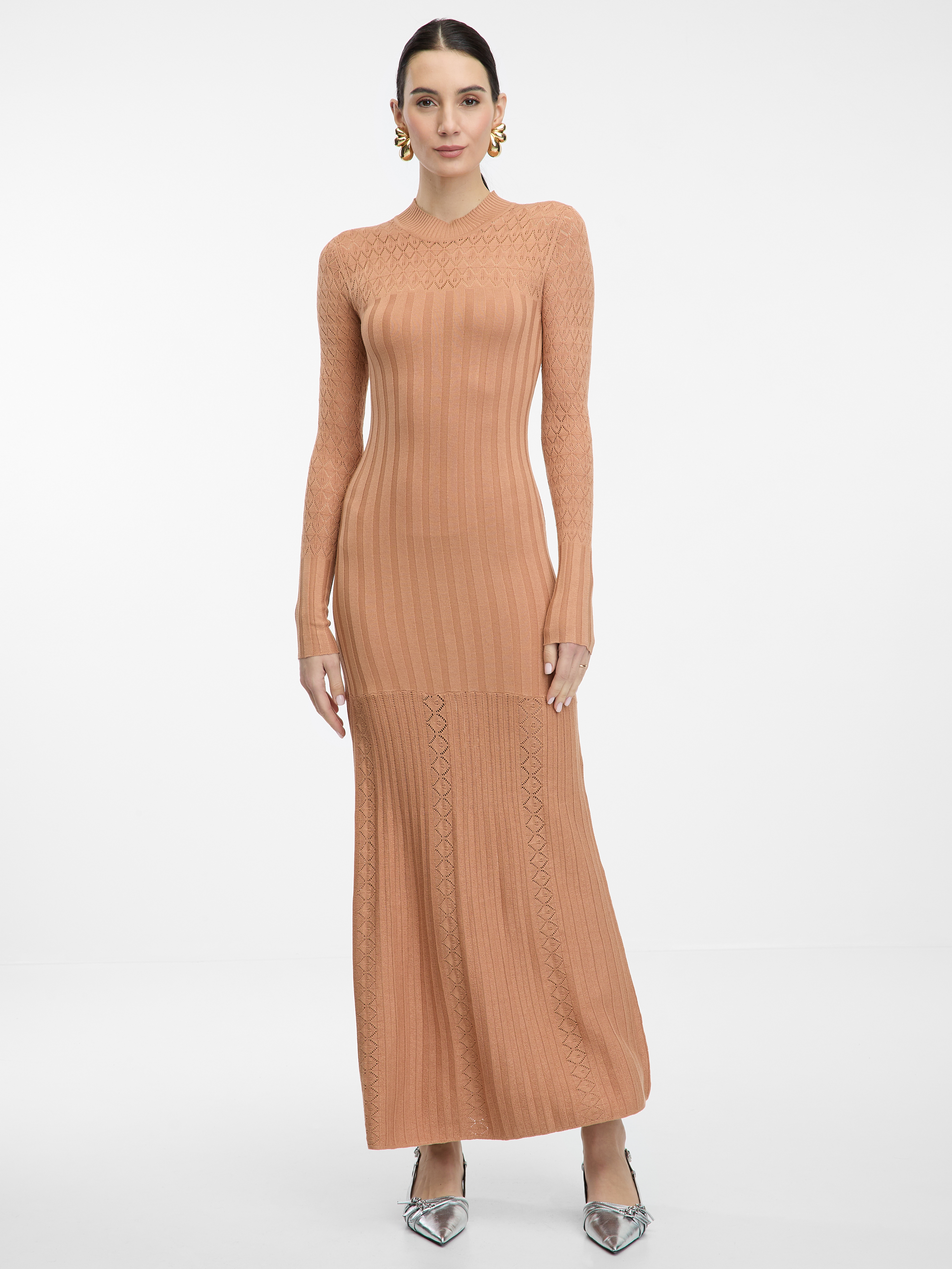 Light brown womens maxi dress ORSAY - Womens