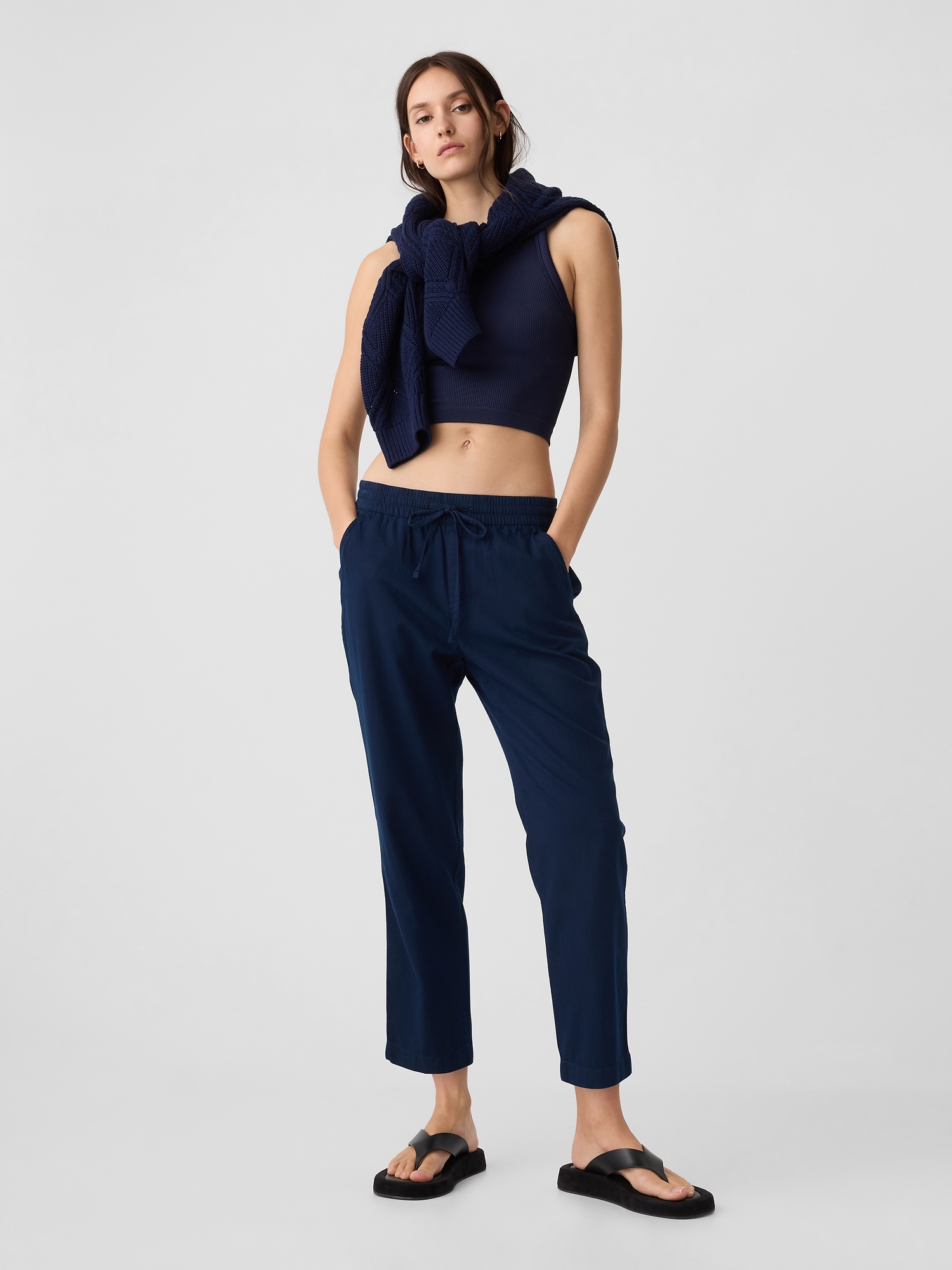 GAP Straight Cropped Trousers - Women's