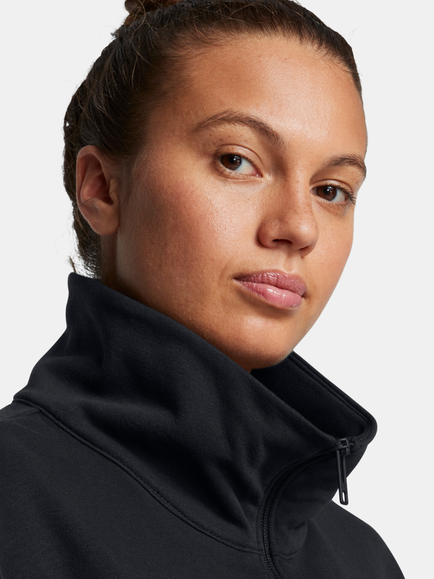 Under Armour Sweatshirt Pjt Rck Half Zip Pullover-BLK - Women's