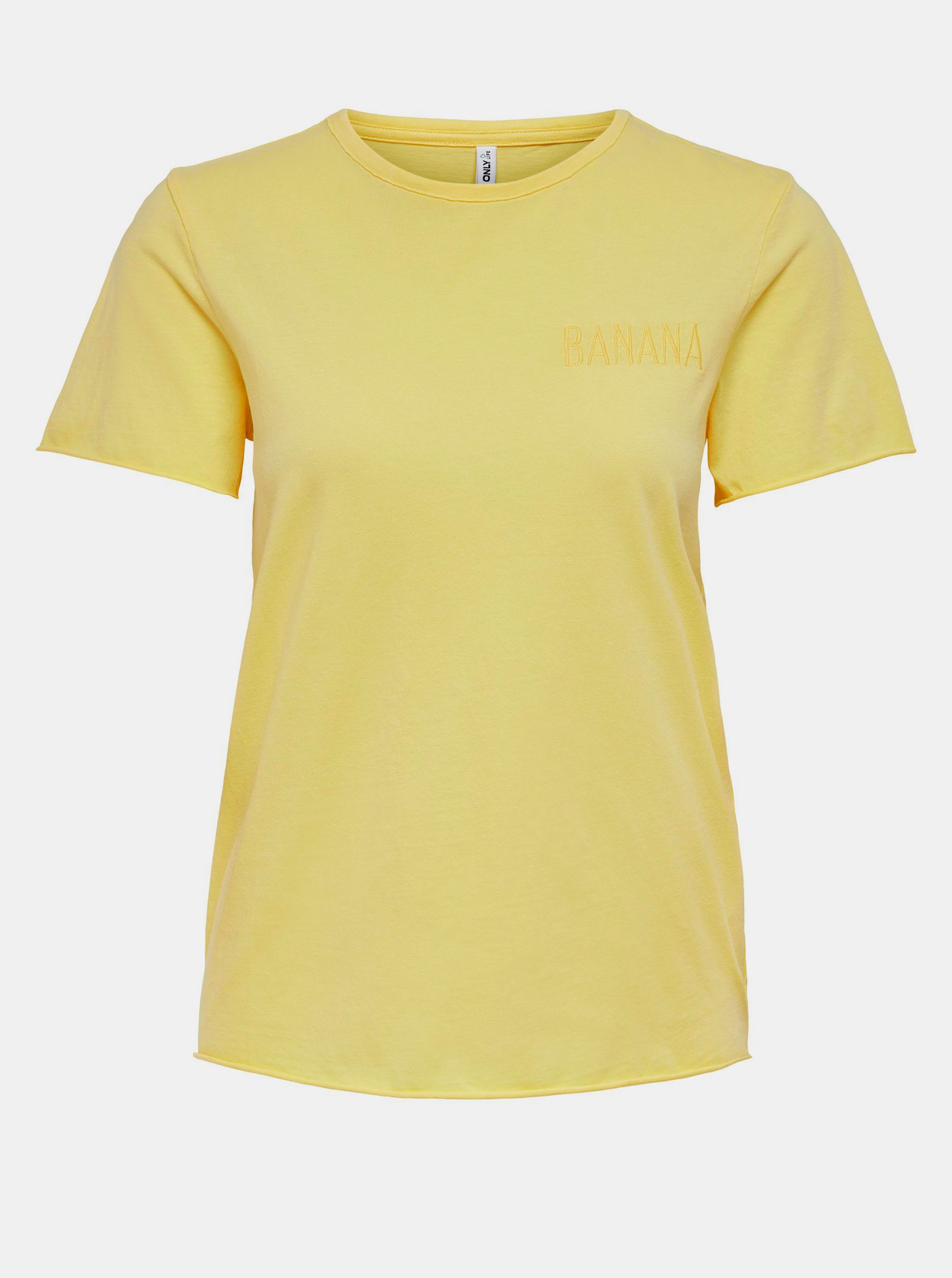 Yellow basic T-shirt ONLY Fruity - Women Na razprodaji-Only 1