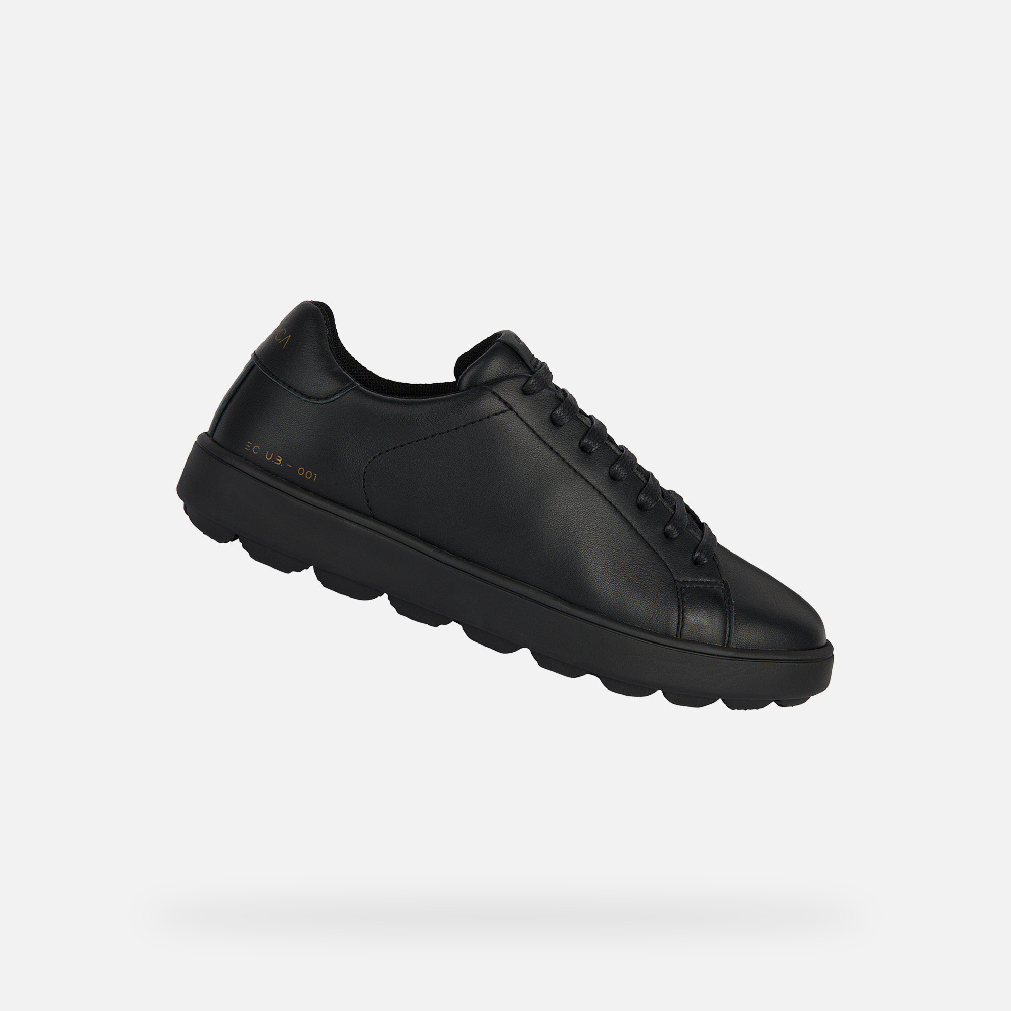 Black womens sneakers Geox Spherica ECUB-1 - Womens