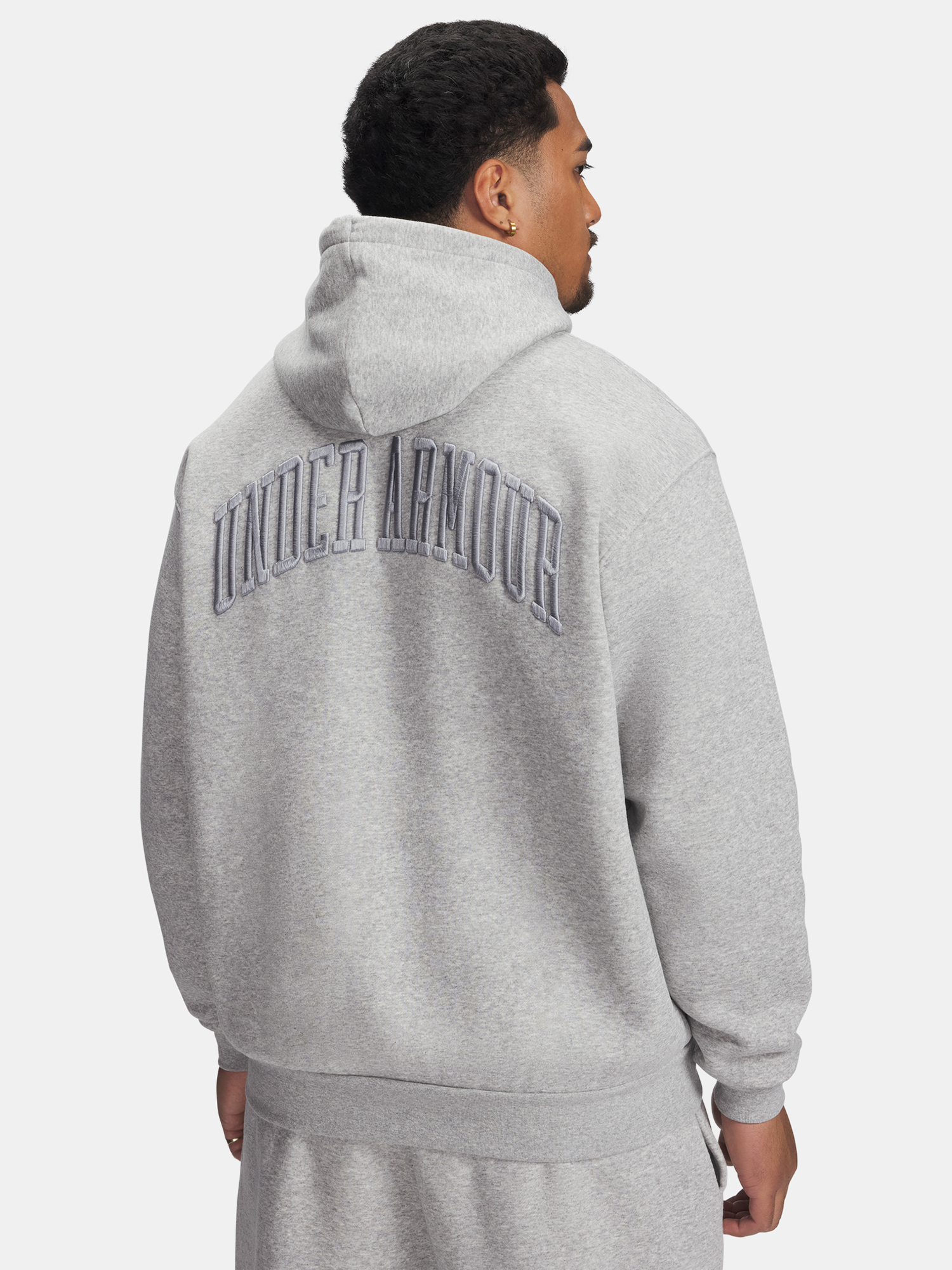 Men's Under Armour UA Icon Flc Graphic Top-GRY Sweatshirt - Men's