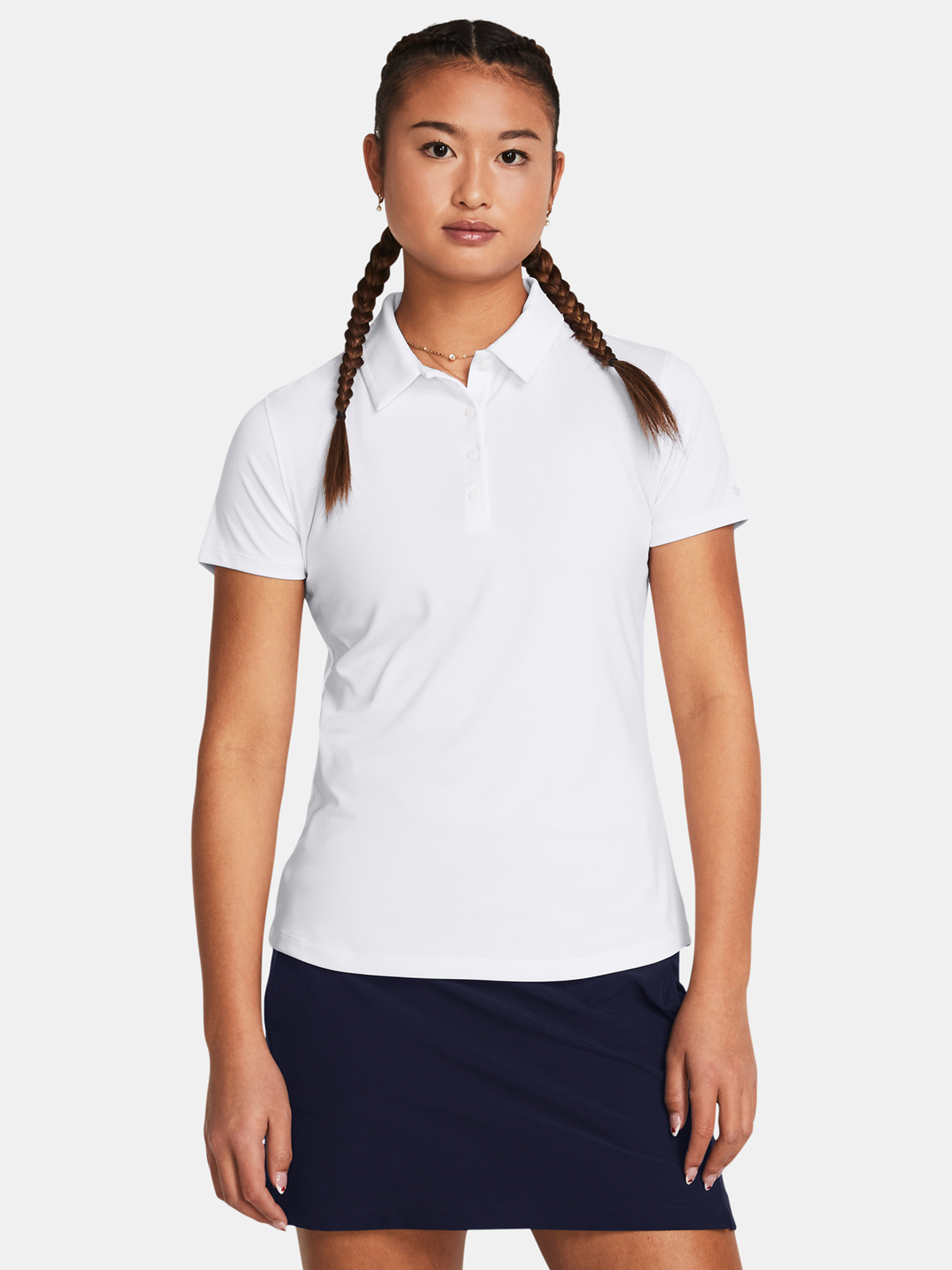 Women's T-shirt Under Armour UA Playoff SS Polo-WHT - Women's
