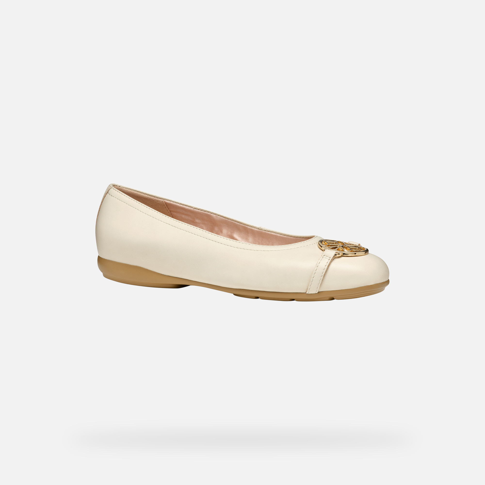Cream women's ballet flats Geox Annytah - Women's