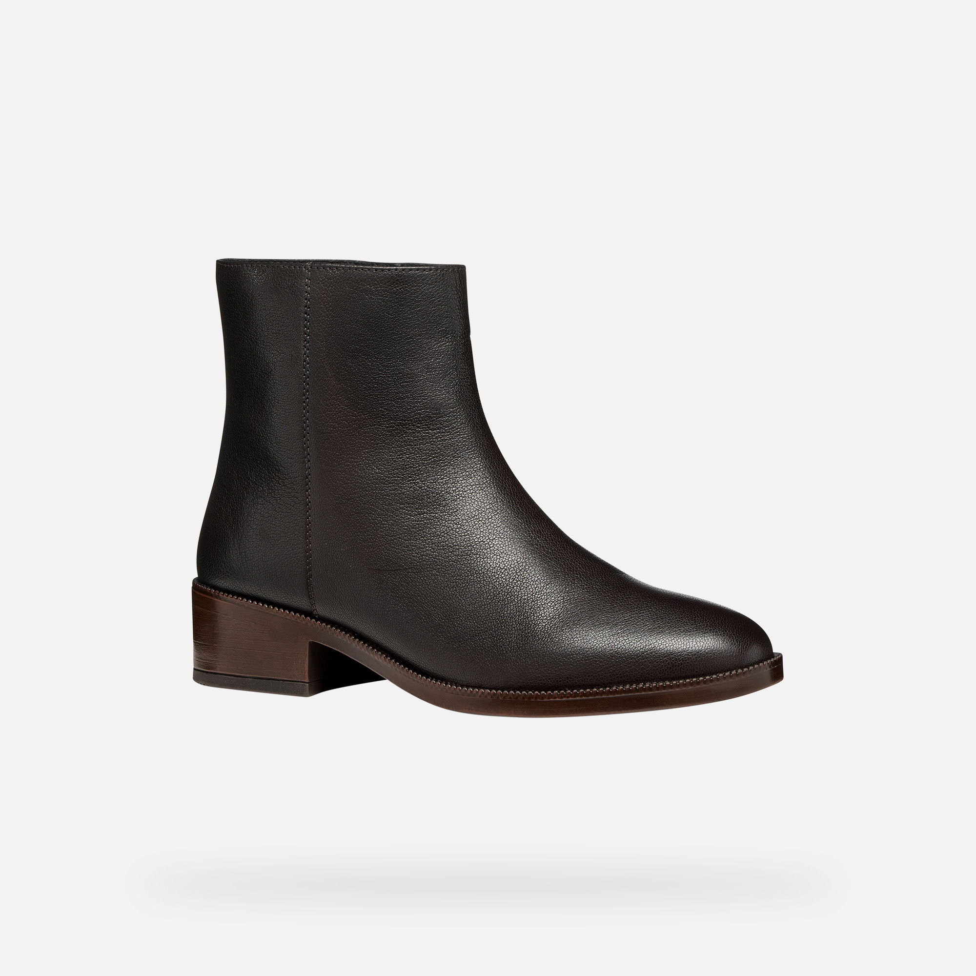 Dark Brown Women's Ankle Boots Geox Camexia - Ladies