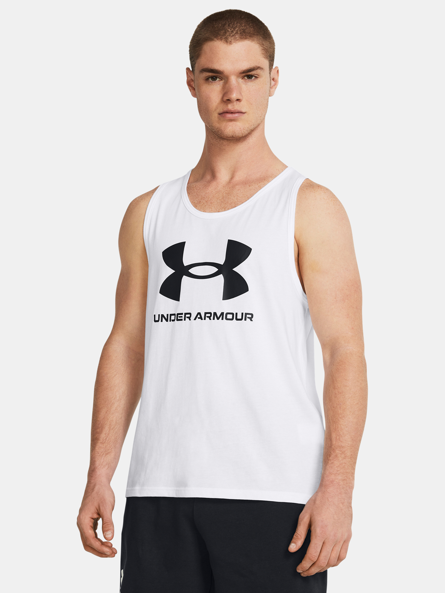 Biele tielko Under Armour UA SPORTSTYLE LOGO TANK