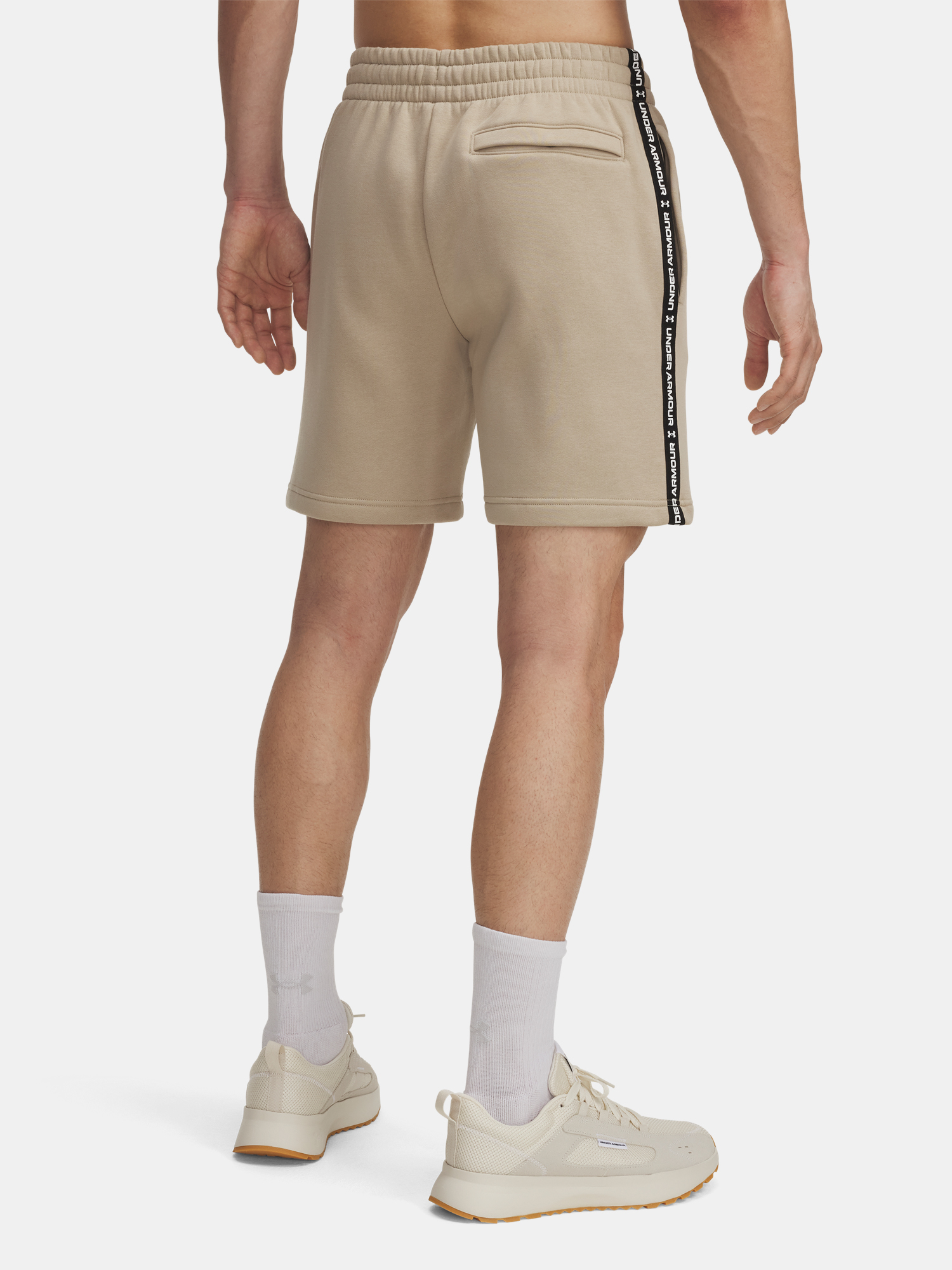 Men&#039;s shorts Under Armour UA Icon Fleece Short Taping-BRN - Men&#039;s