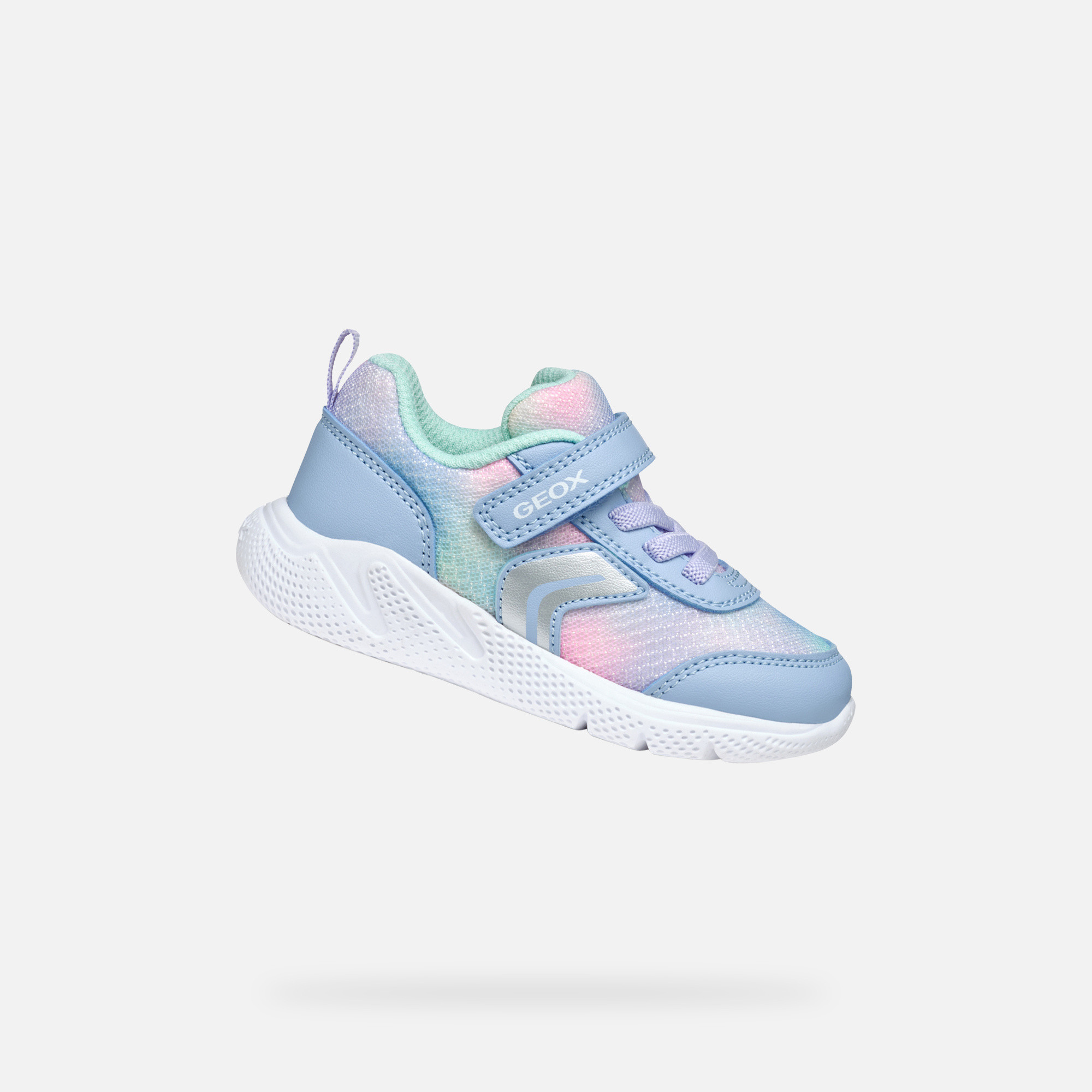 Light Blue Girls Sneakers Geox Sprintye - Girls