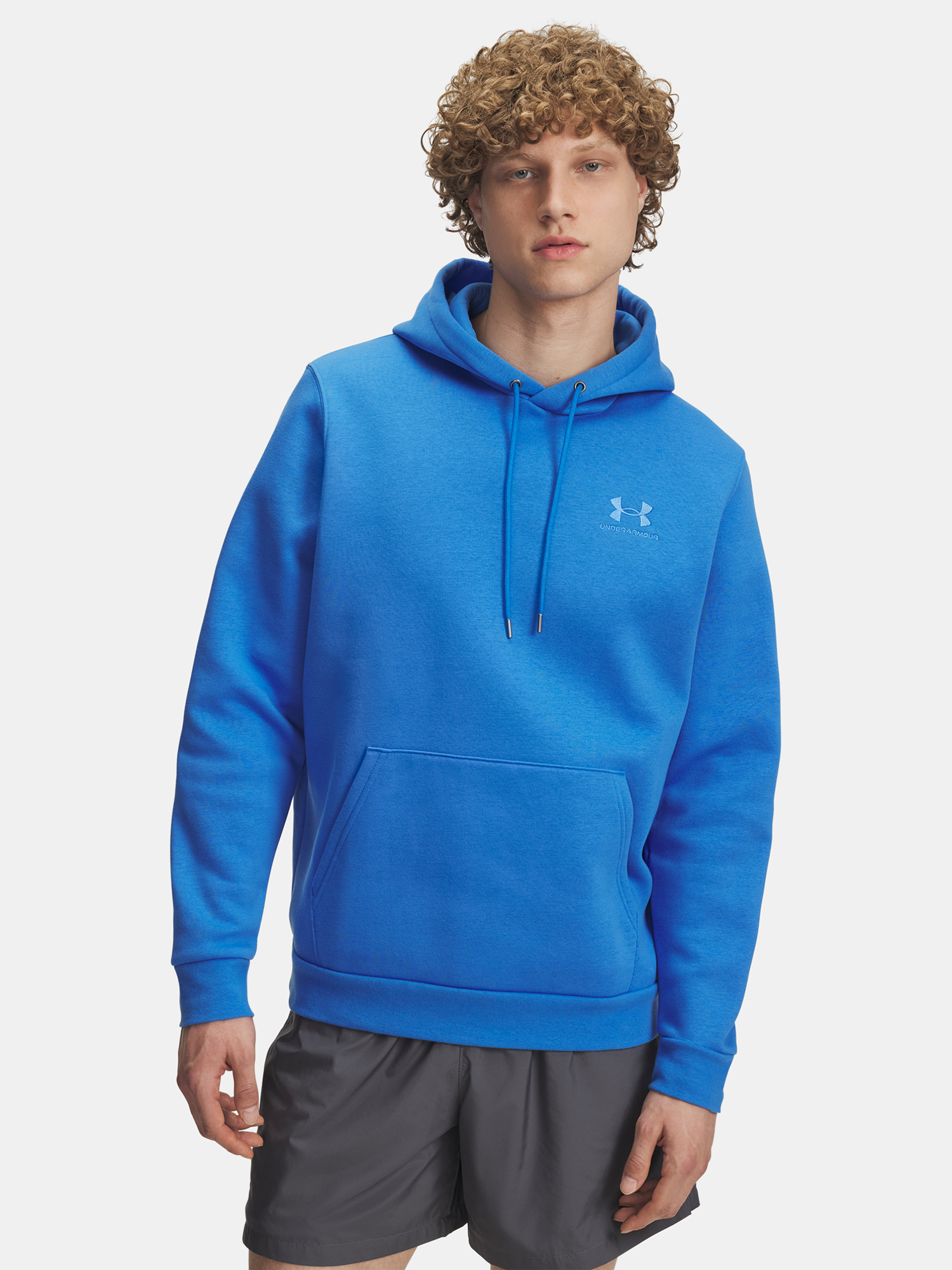 Mens sweatshirt Under Armour UA Icon Fleece Hoodie-BLU - Mens