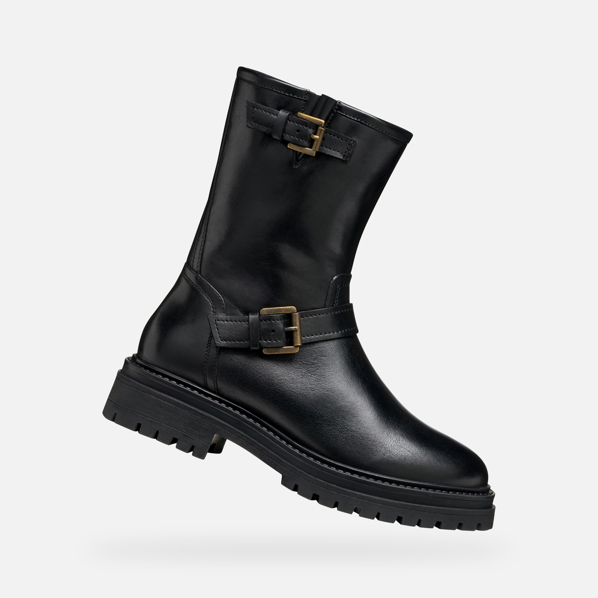 Black womens ankle boots Geox Iridea - Womens