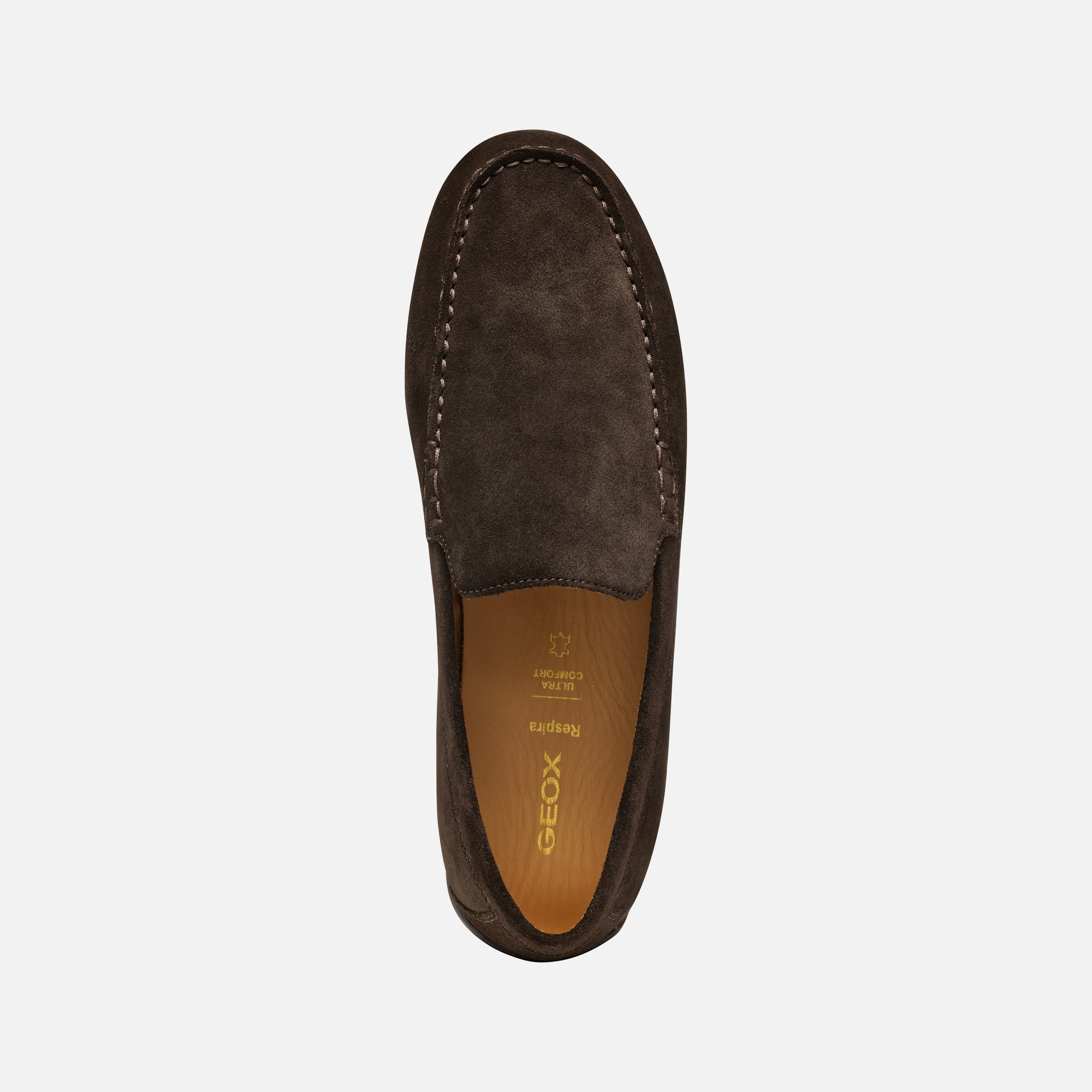Dark brown men&#039;s moccasins Geox Spherica EC16 - Men&#039;s
