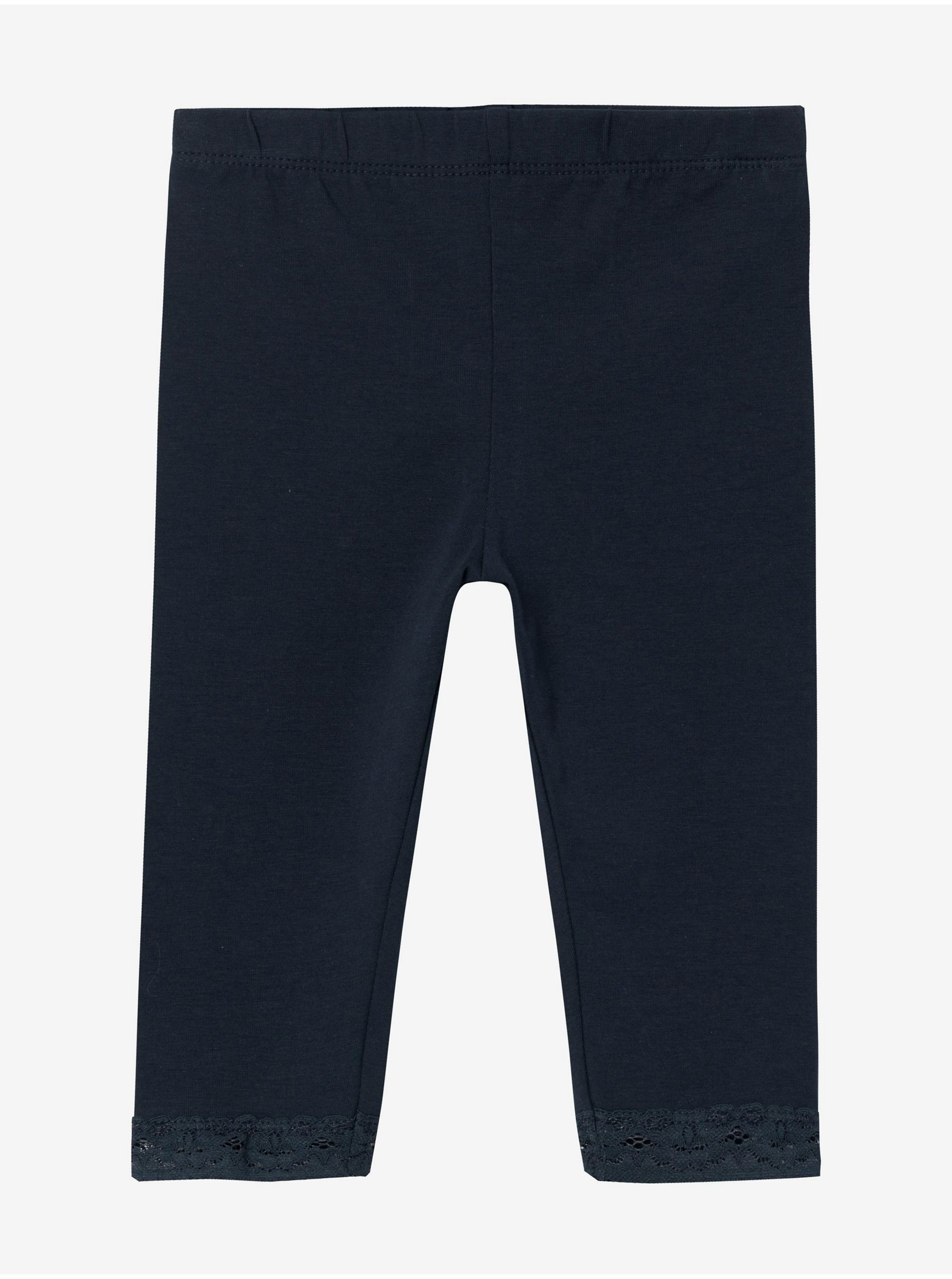 Dark blue girly shortened leggings with lace name it Vista - Girls