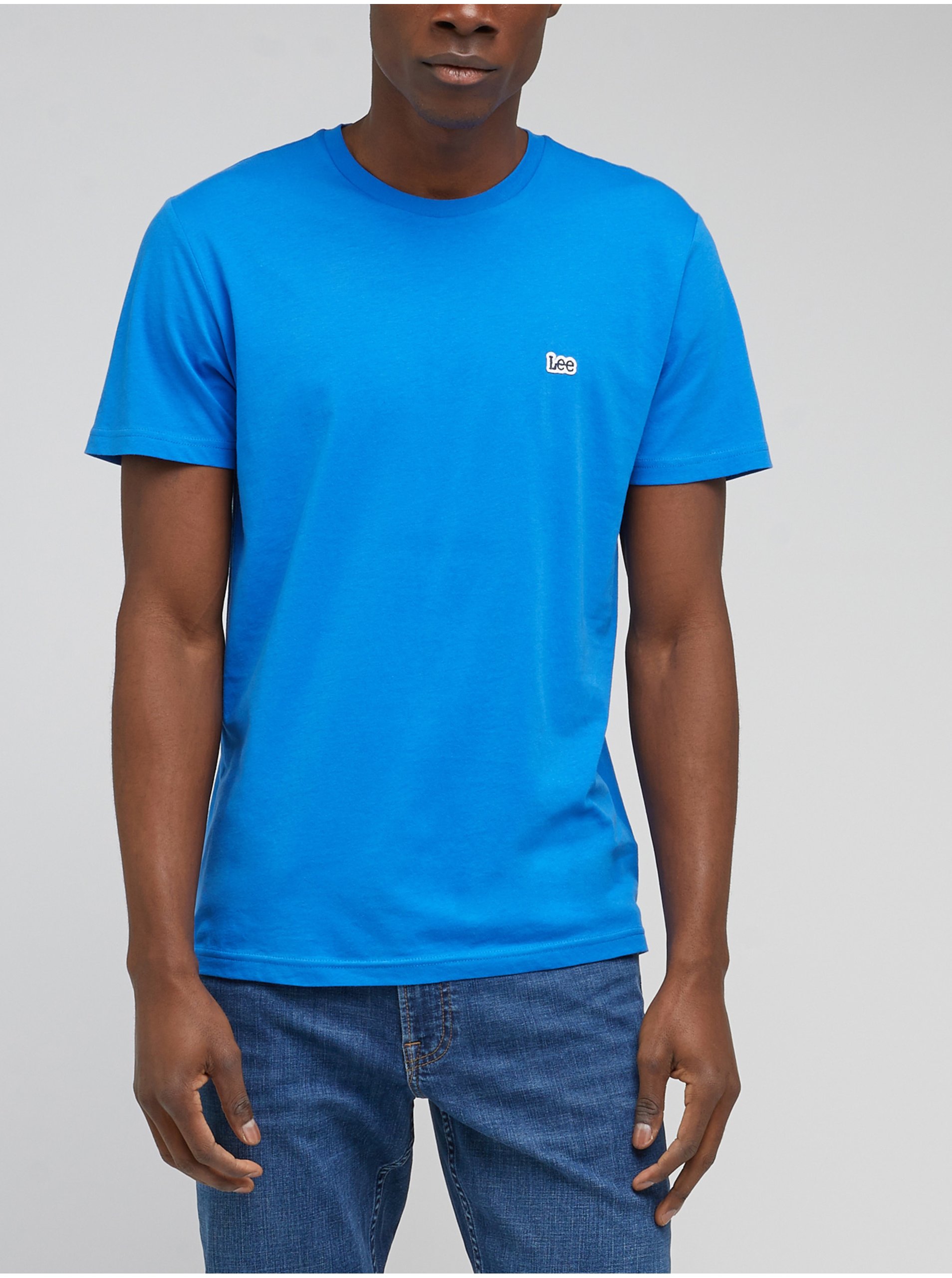 Levně Modré pánské tričko Lee - Pánské