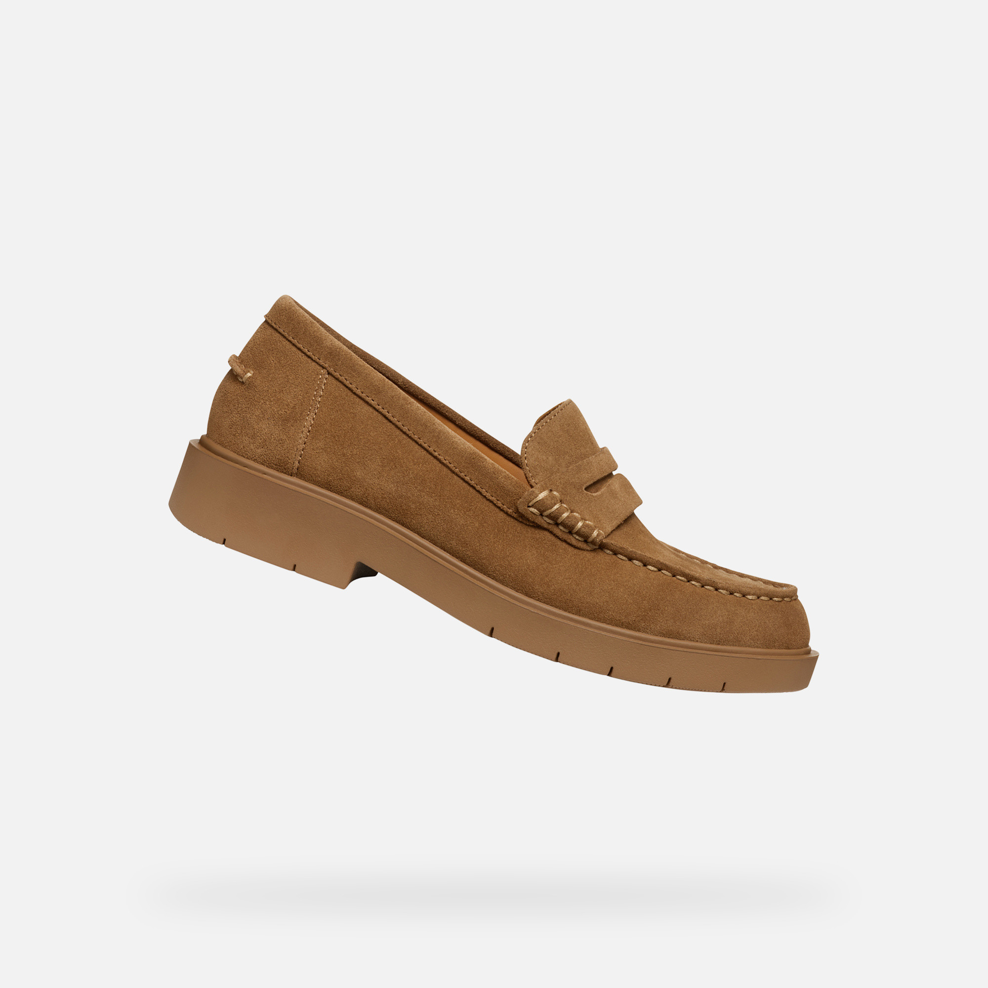 Grey womens moccasins Geox Spherica EC1 - Womens
