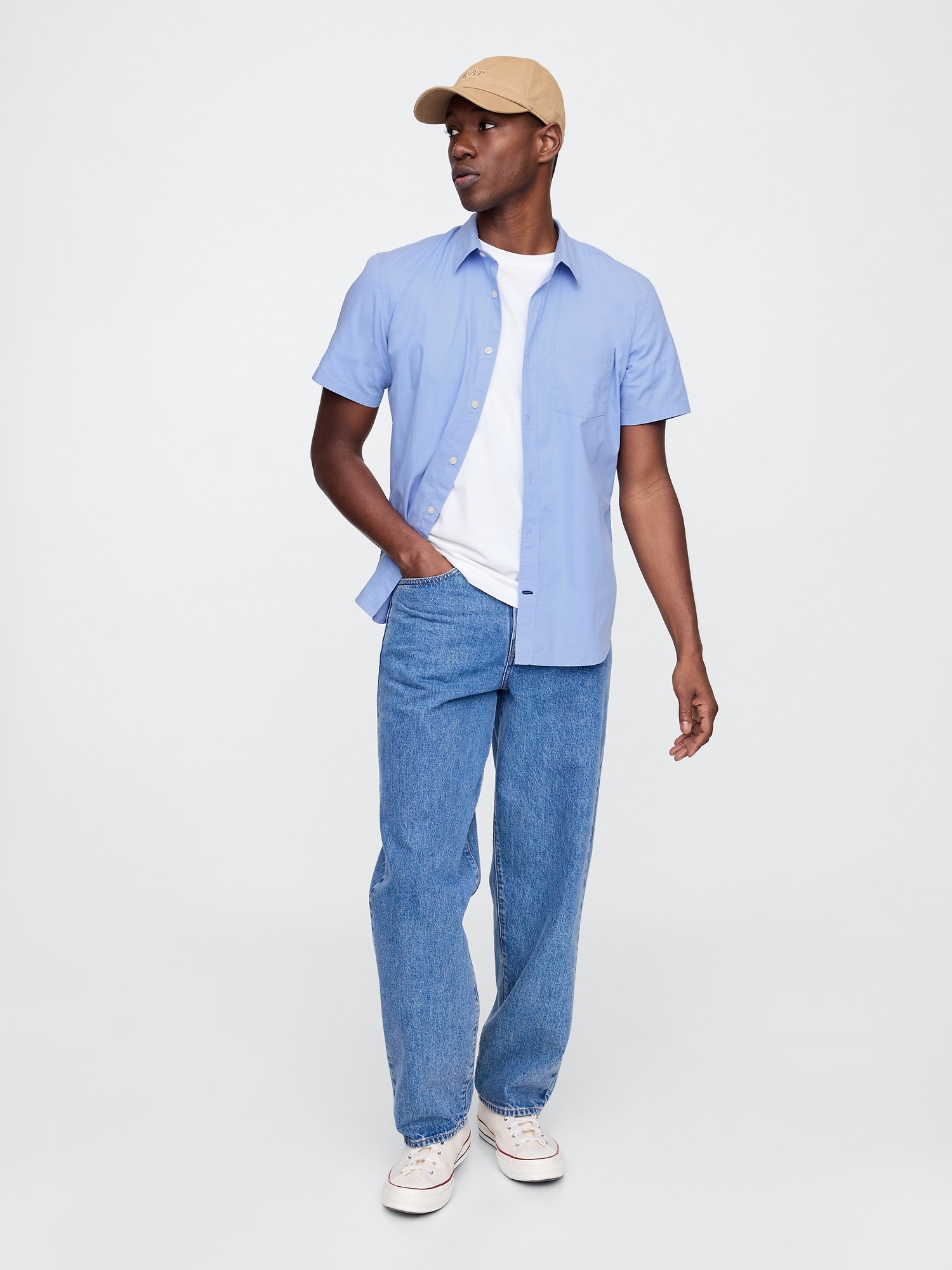 GAP Poplin Shirt Standard Fit - Men&#039;s