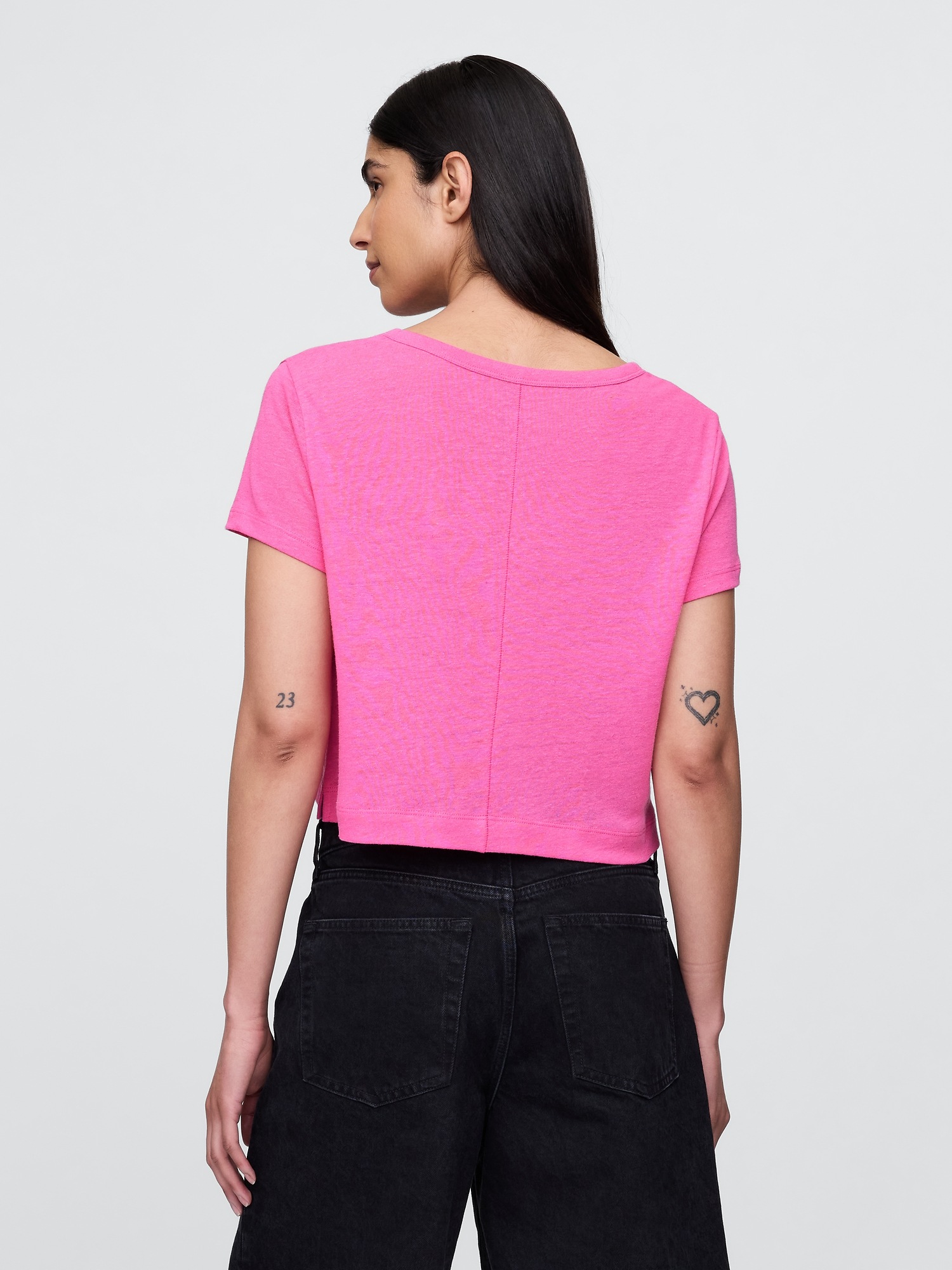 GAP Linen crop t-shirt - Women's