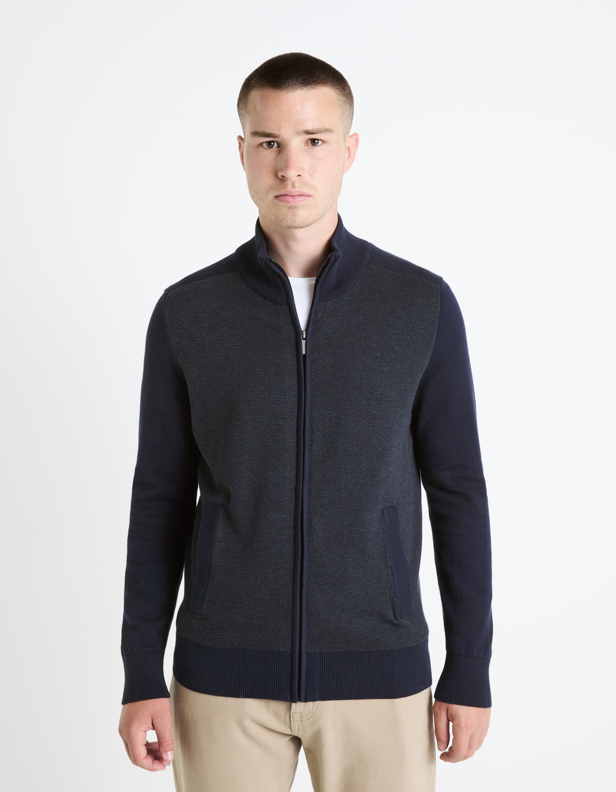 Celio Fegillou Zipper Cardigan - Men's