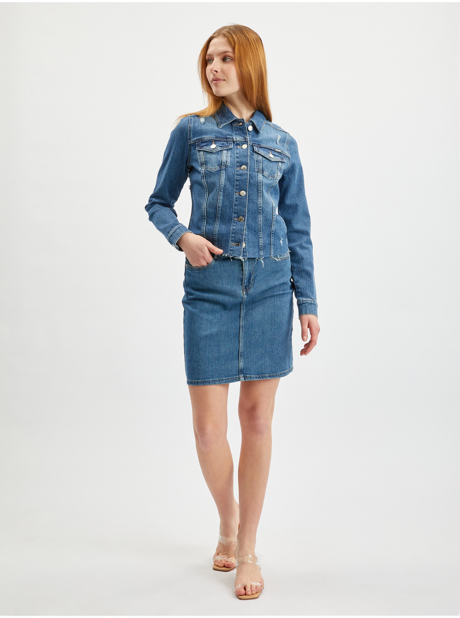 Jachete din denim pentru femei ORSAY - albastru