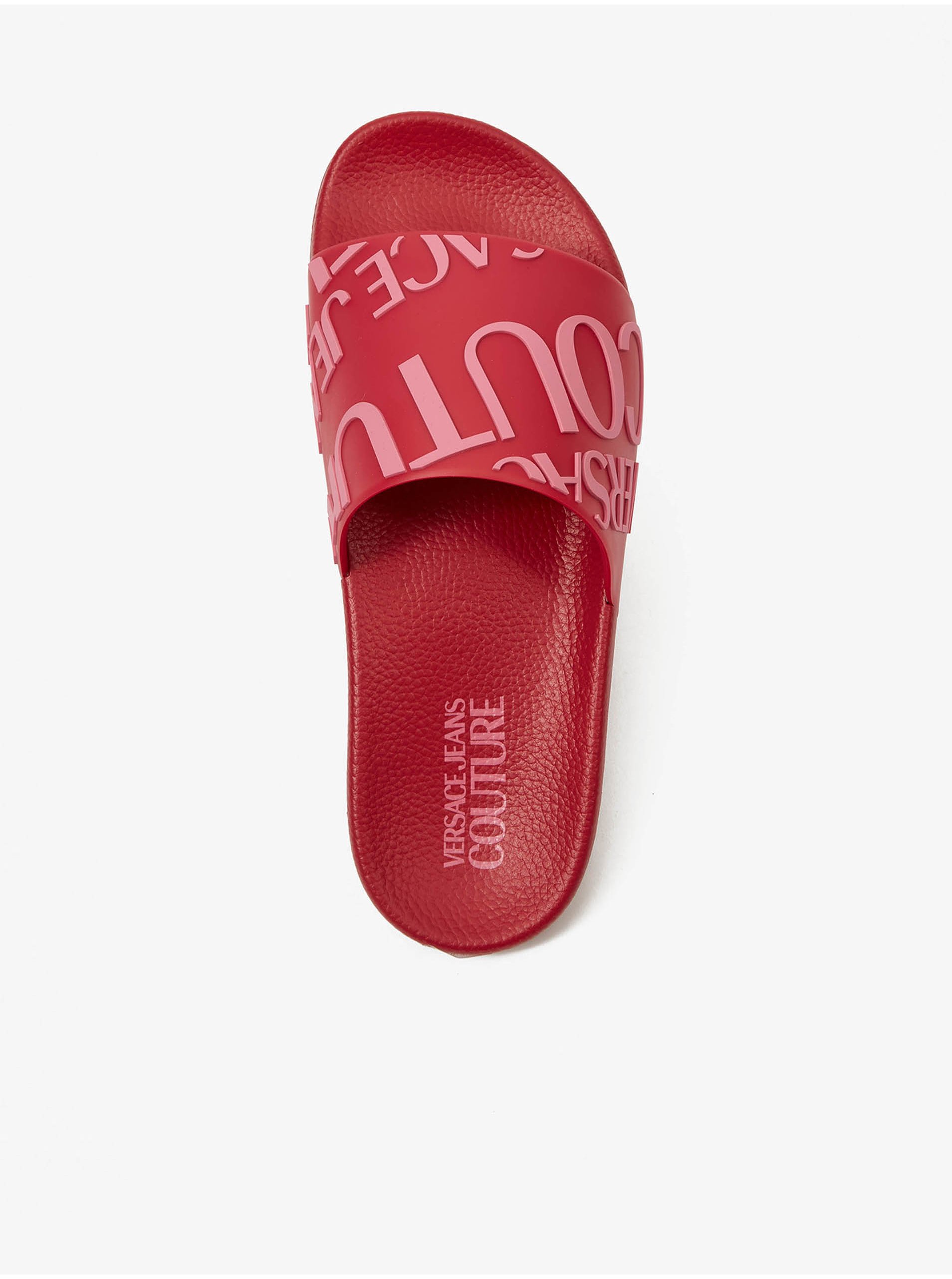 Slapi pentru femei Versace Jeans Couture - rosu