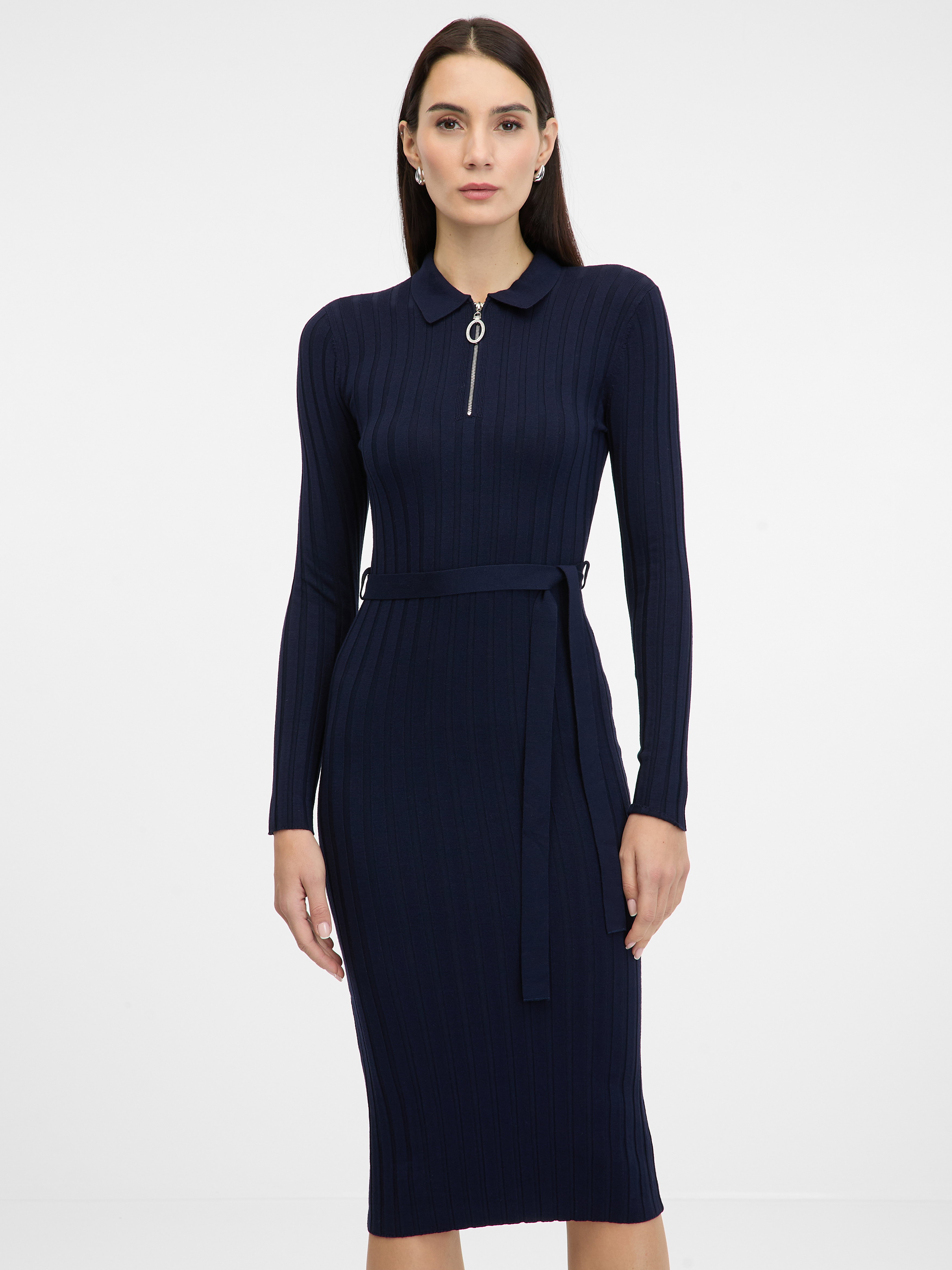 Dark blue women's midi dress ORSAY - Women's