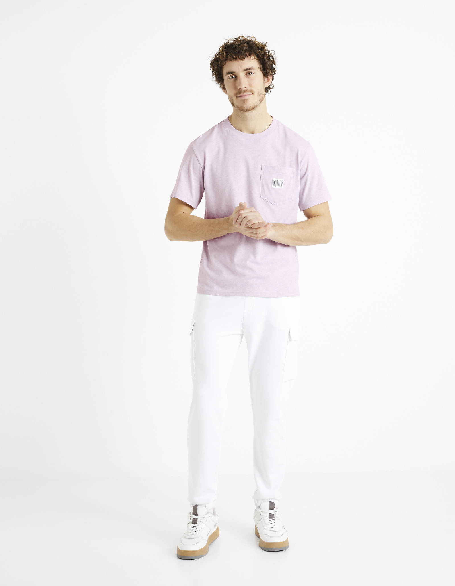 Pantaloni casual pentru barbati Celio - alb