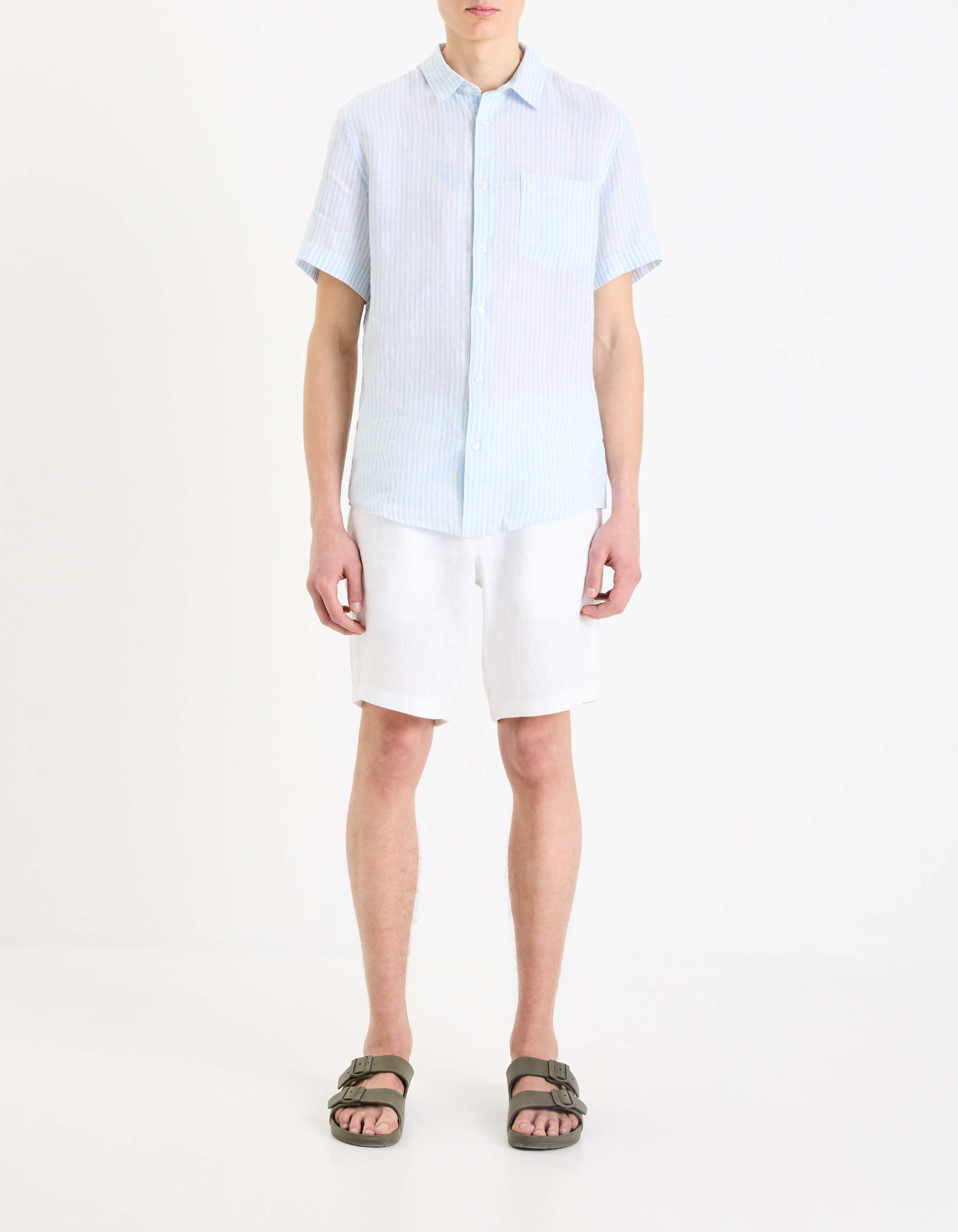 Pantaloni scurti pentru barbati Celio - alb